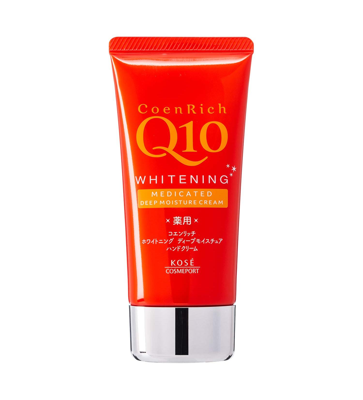 KOSE COSMEPORT Coen Rich Q10 White Deep Moisture Hand & Finger Cream - 80g | Anti-Aging Hydration for Soft Skin | International Shipping Available - Buy Online on GoSupps.com