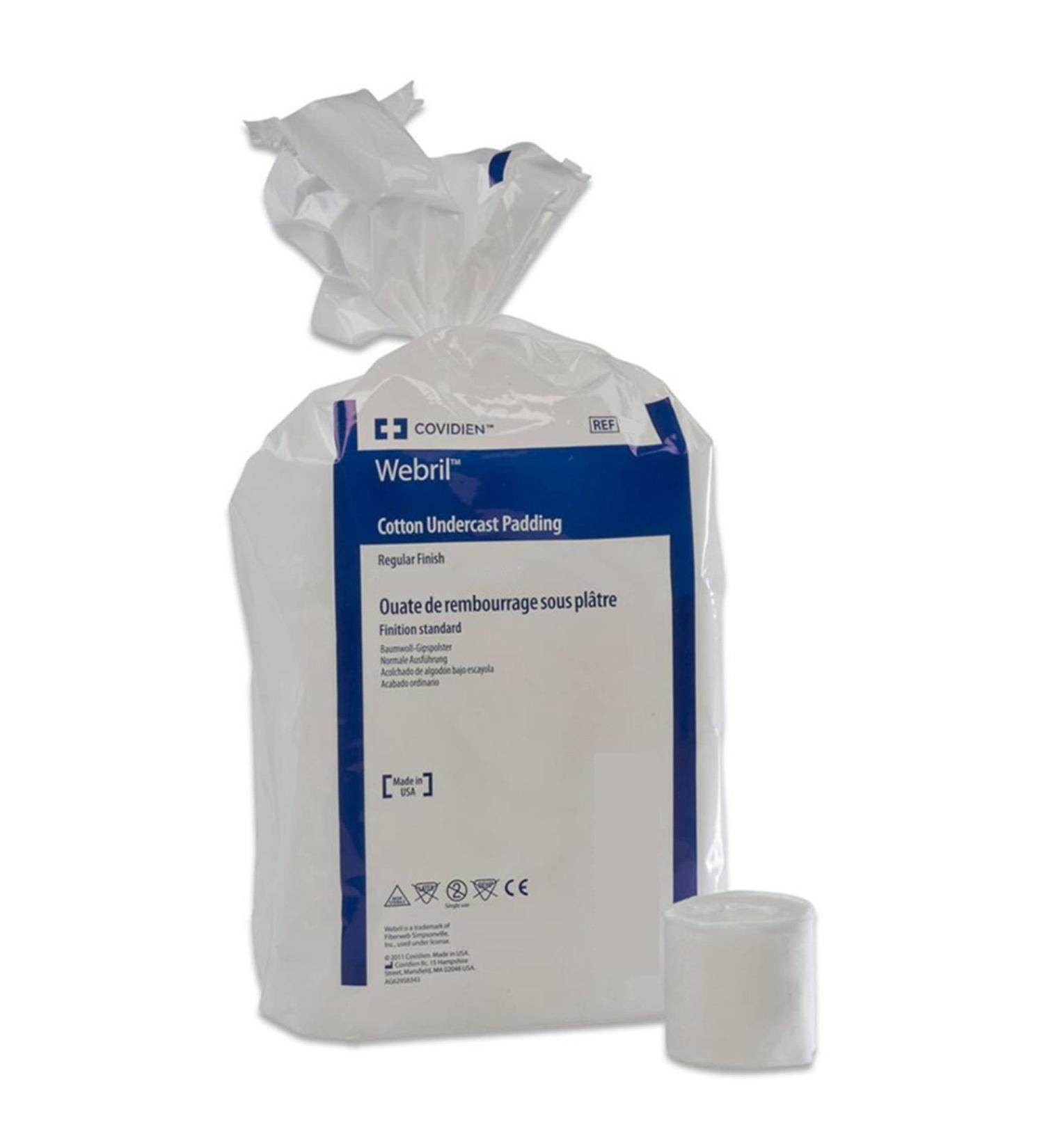 Covidien 2394 Webril Cotton Undercast Padding Regular Finish 3" x 12' Size Pack of 50