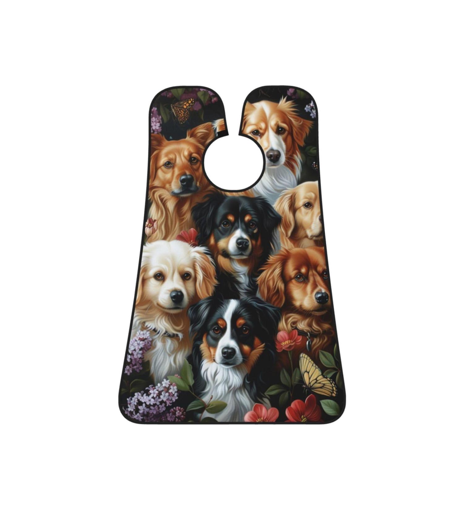 Buy Lovely Dog Print Beard Bib Apron - Non-Stick Hair Catcher for Men | Perfect Shaving Gift - One Size Black - Buy Online on GoSupps.com