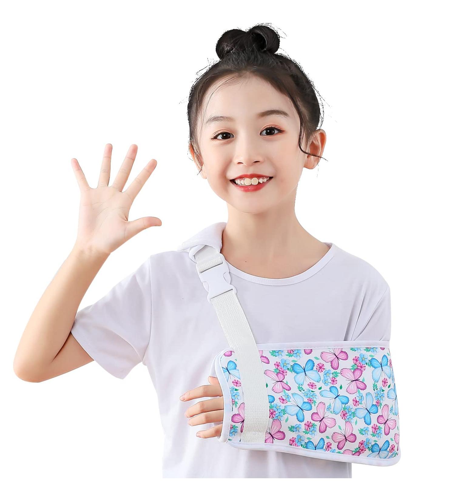 Ledhlth Butterfly Kids Arm Sling for Girls - Cute Toddler Shoulder Sling for Shoulder Injury and Broken Arm - Pediatric Elbow Sling for Torn Rotator Cuff (Kids L) - Buy Online on GoSupps.com