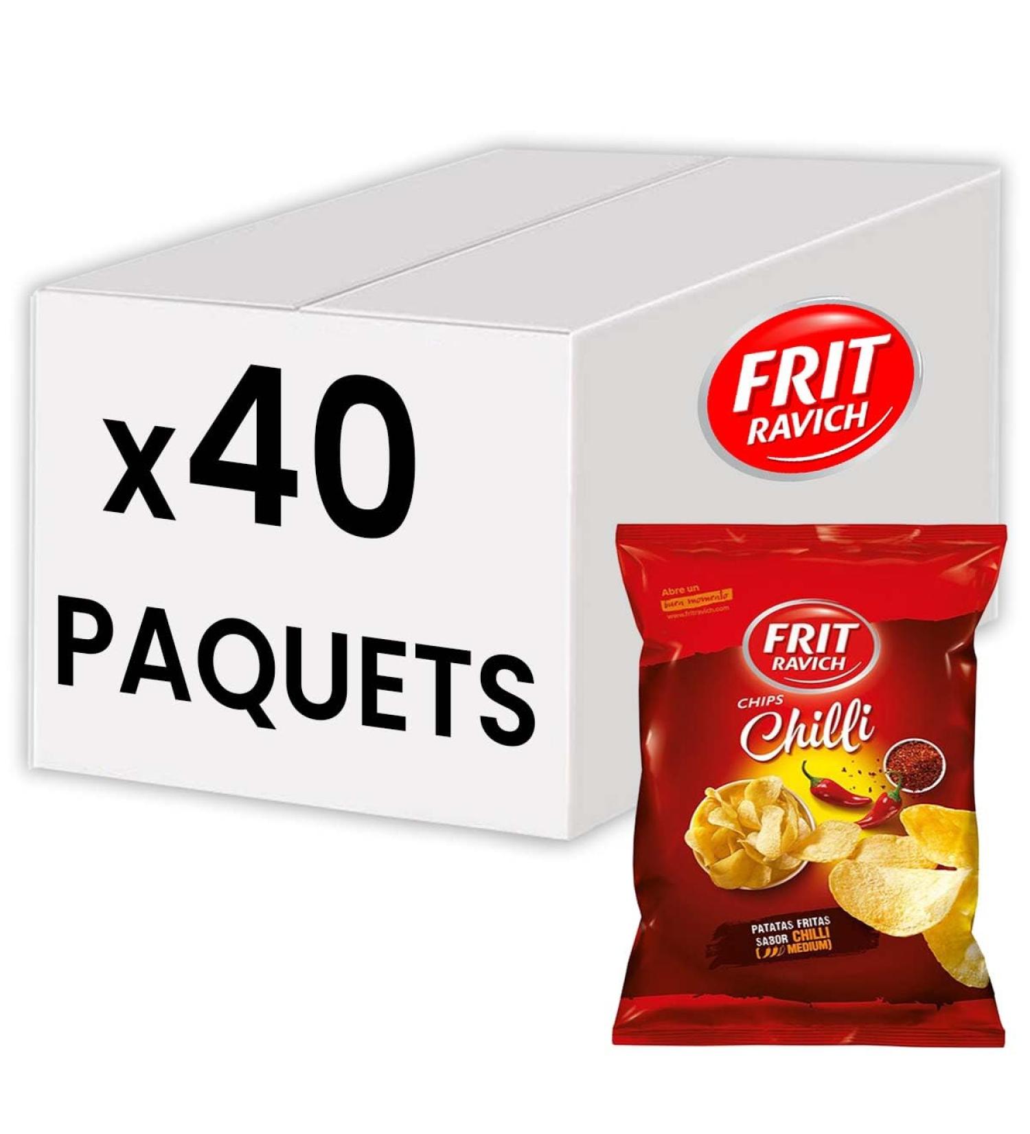 Frit Ravich Chips Chili Piment es 38g Lot de 40 Sachets