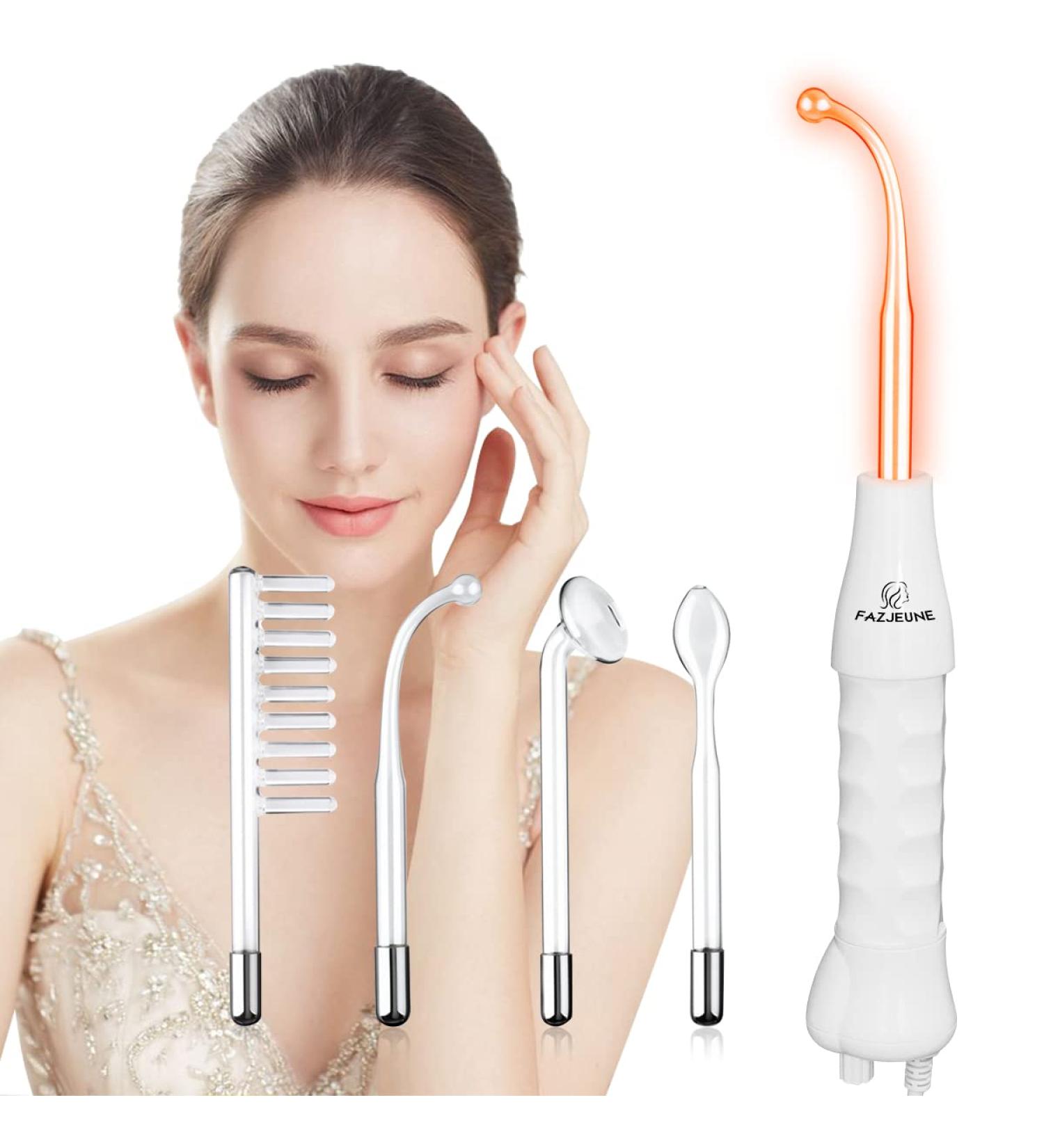 FAZJEUNE High Frequency Face Skin Care Wand Kit - Portable Facial Device for Home Use - Buy Online on GoSupps.com