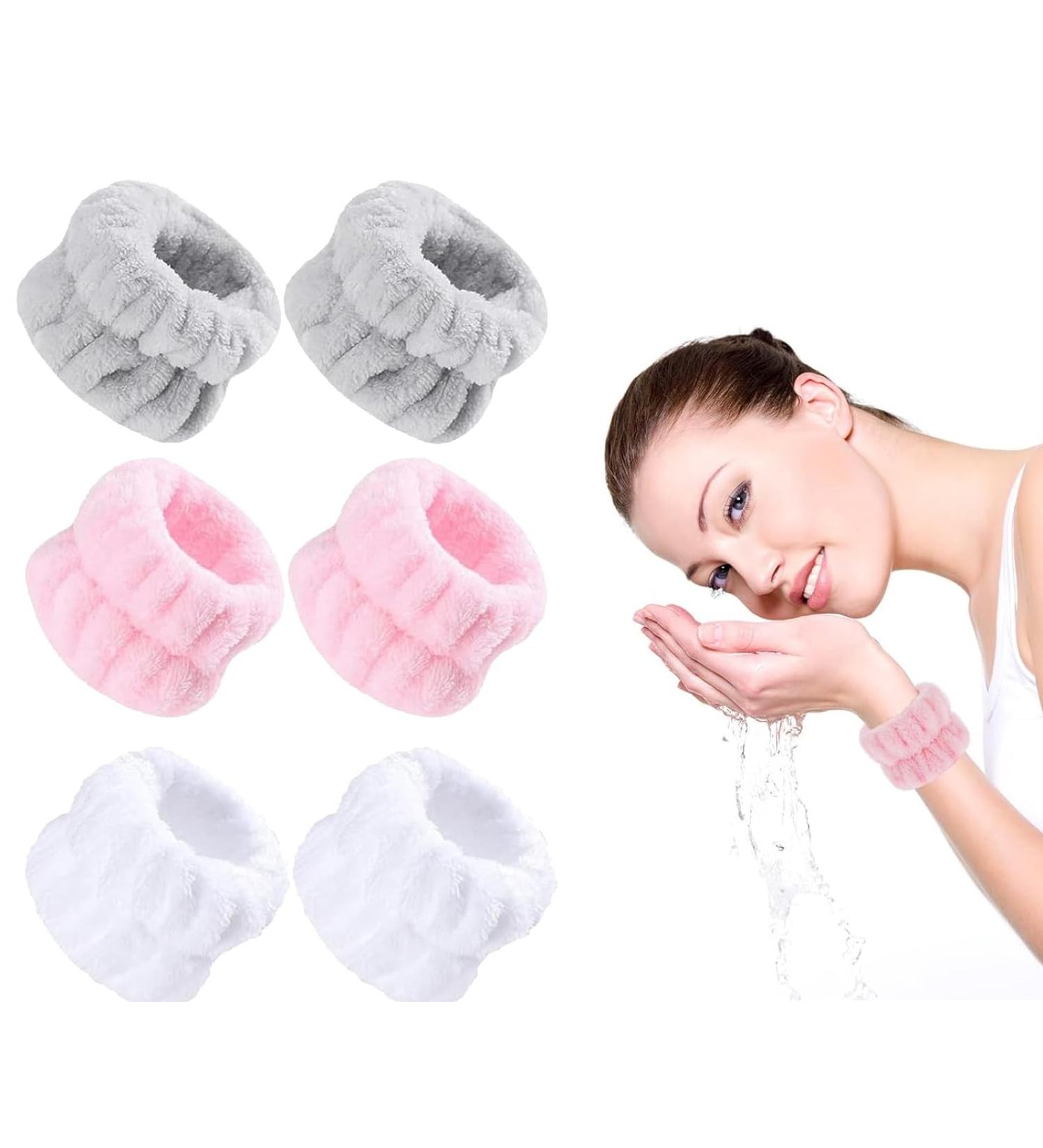 SSKHE 3 Pairs Microfiber Wrist Wash Bands Wrist Wash Towel Band Women Face Wash Wristband for Women Prevent Liquid from Spilling Down Arms - Buy Online on GoSupps.com
