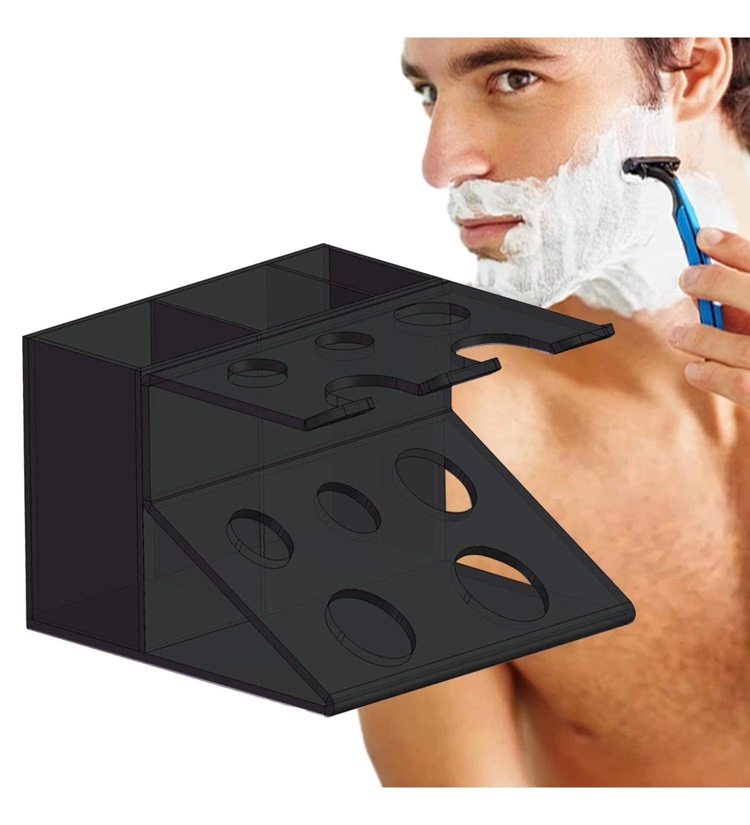 Buy LNHGH Acrylic Razor Brushes & Transparent Organizer | Large Capacity Shaving & Makeup Stand - Buy Online on GoSupps.com
