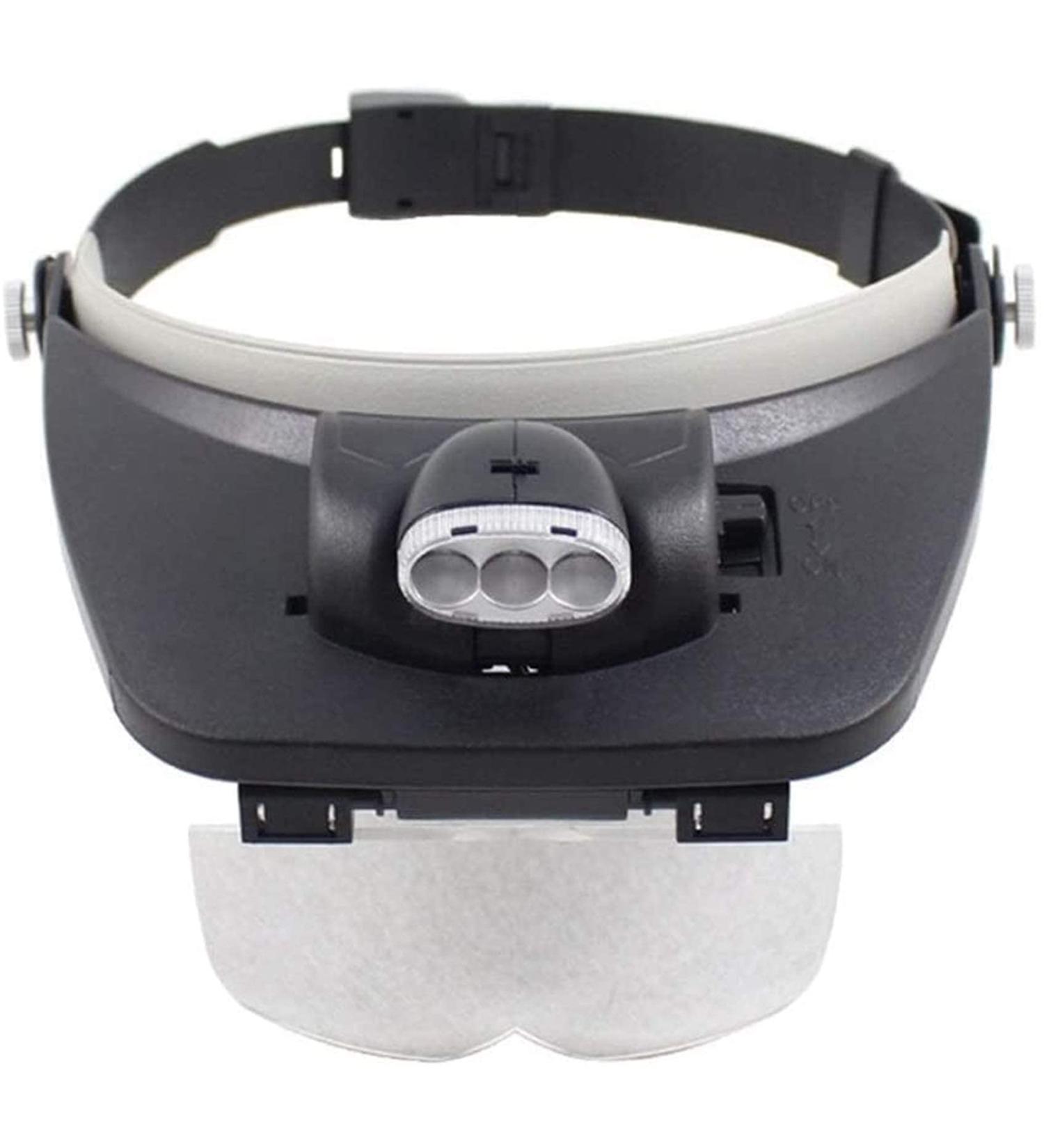 Headband Magnifier Head MountLighted Magnifying Glasses LED Headband Magnifier Head Magnifying Visor Magnifying Light Head Loupe Acrylic Headband Magnifying Glass with LED Light for Reading Jewelle - Buy Online on GoSupps.com