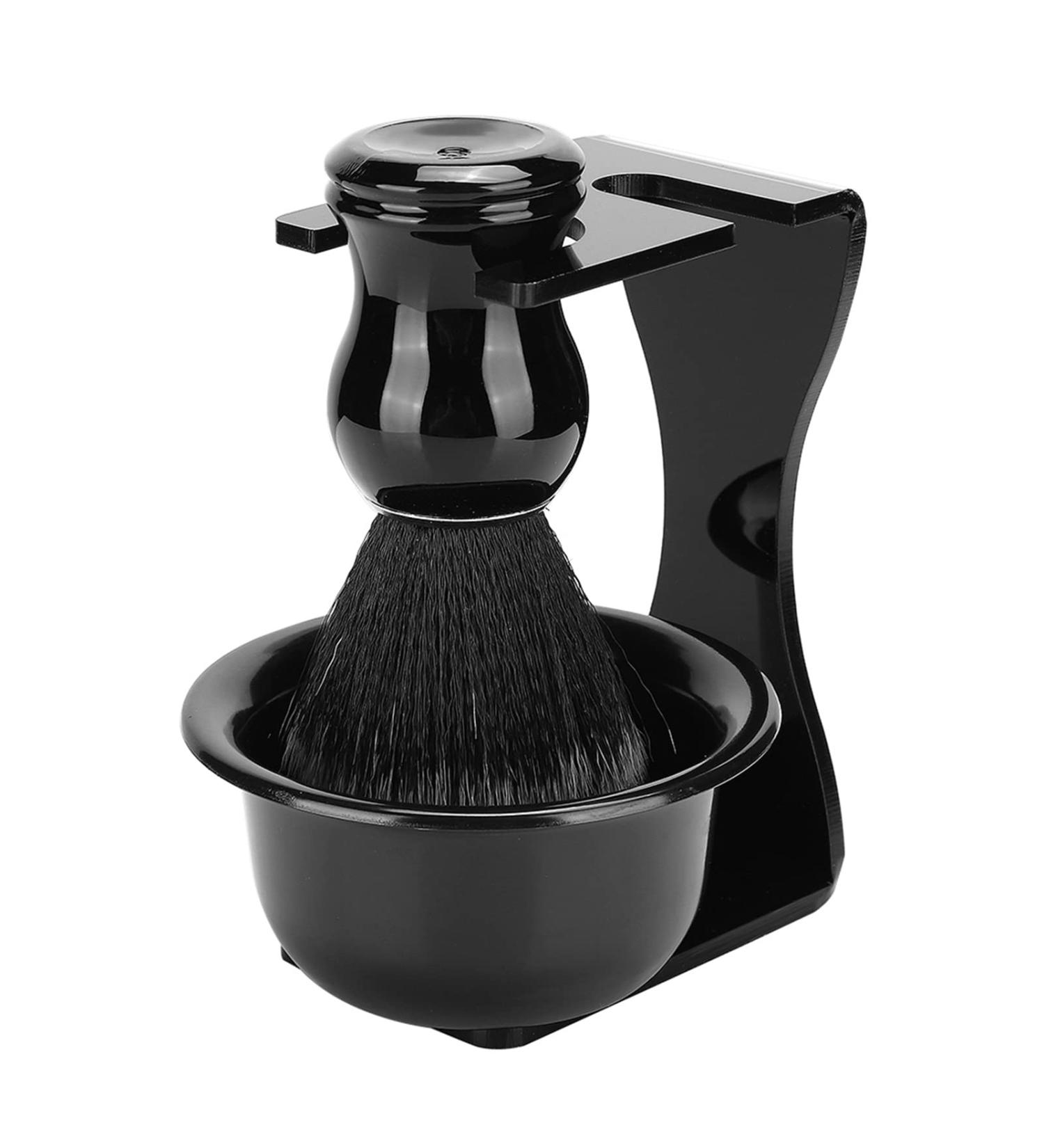 Premium 3pcs Beard Shaving Brush Set - Facial Hair Cleaning & Styling Tools for Men | International Shipping Available - Buy Online on GoSupps.com