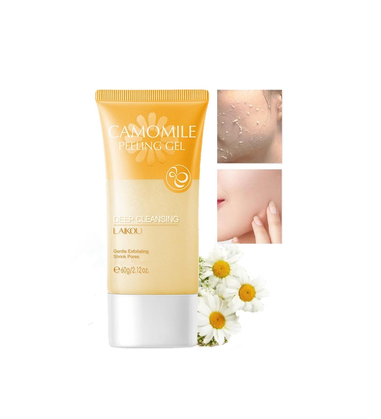 Chamomile Exfoliating Gel - Deep Cleansing Pore Tightening & Hydrating (60g) | Gentle Exfoliation for Improved Skin Tone - Buy Online on GoSupps.com