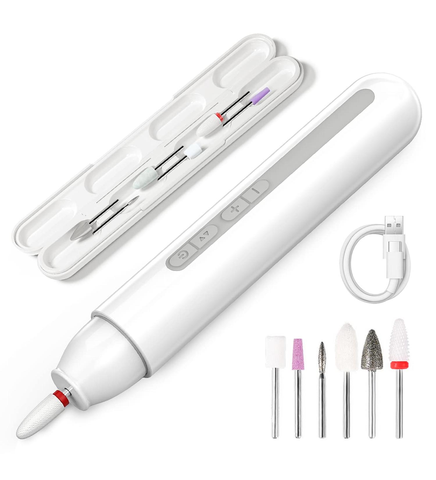 TOUCHBeauty 6-in-1 Electric Manicure Pedicure Nail Files Set with 6 Attachments and 6-Speed Motor - AG-1738 - Buy Online on GoSupps.com