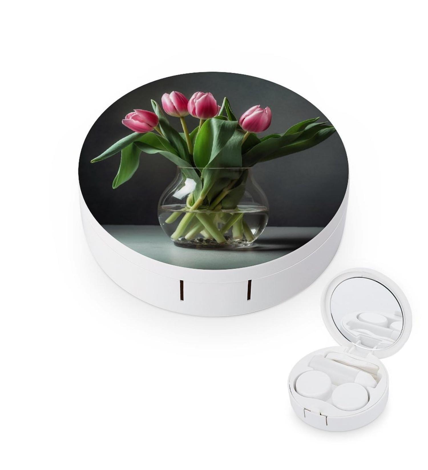 Portable Floral Contact Lens Case - Travel Storage Box for Contacts - Grow in A Bottle - Buy Online on GoSupps.com