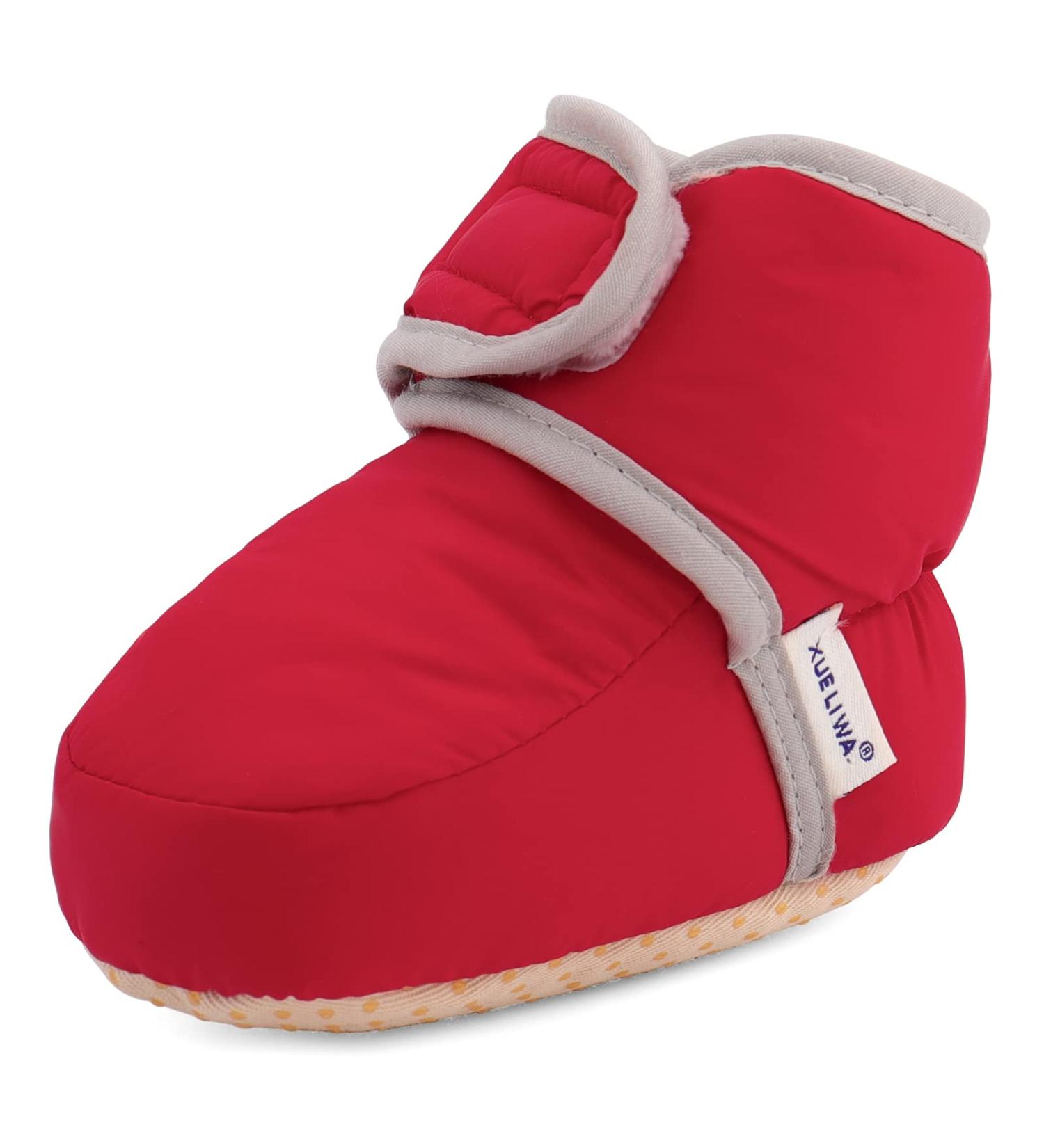 LACOFIA Baby Anti-Slip Soft Sole Winter Boots - Red (0-6 Months) - Buy Online on GoSupps.com
