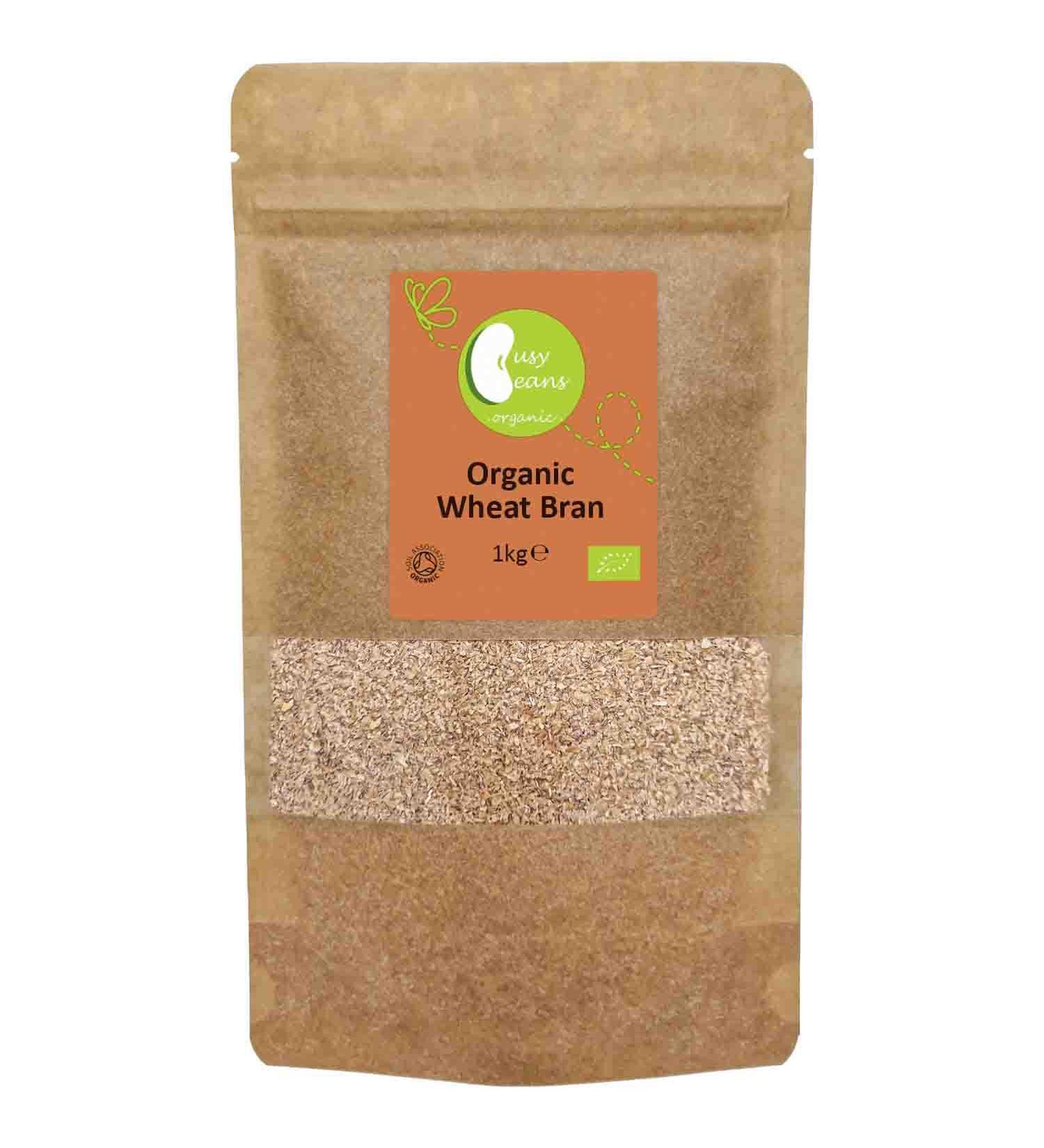 Certified Organic Wheat Bran by Busy Beans Organic - 1kg Pack - Buy Online on GoSupps.com