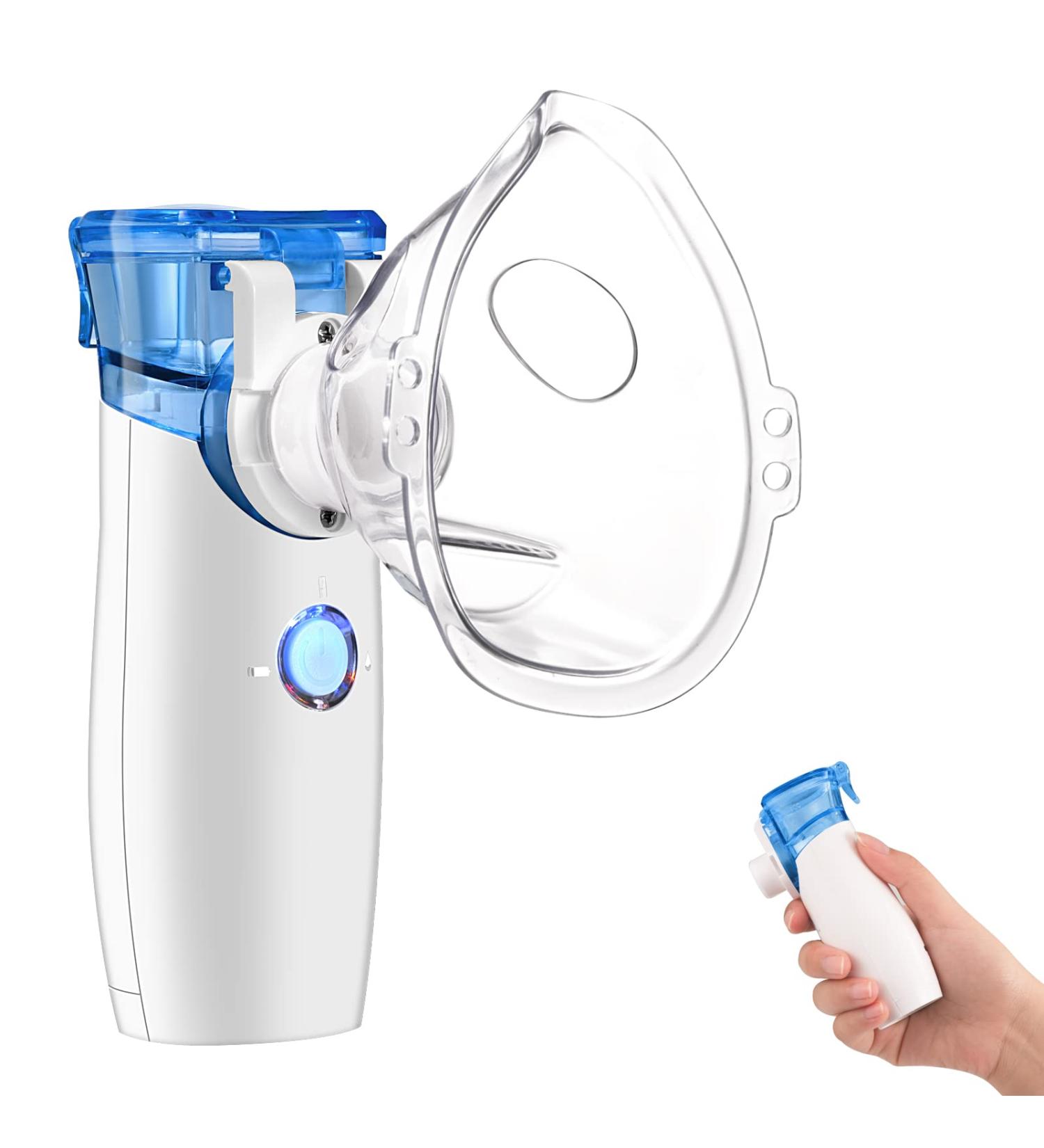Portable Mini Nebulizer Machine for Adults & Kids | Self-Cleaning Handheld Mesh Nebulizer - Ideal for Travel & Home Use | White - Buy Online on GoSupps.com