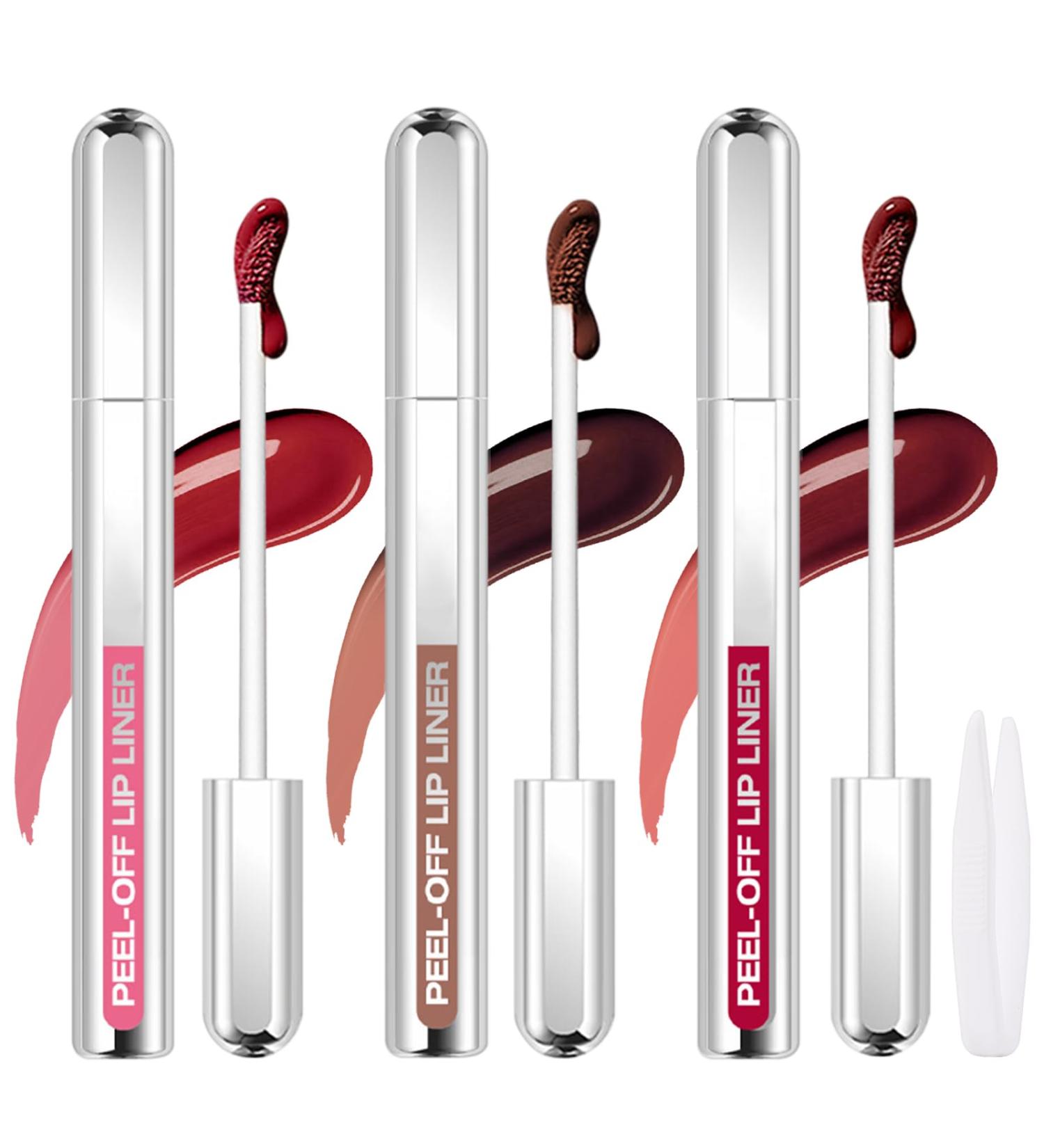  Jutqut 3 Colors Peel Off Lipstick Waterproof Lipstick Long Lasting Natural Matte Finish High Pigment Lipstick for Women - Buy Online on GoSupps.com