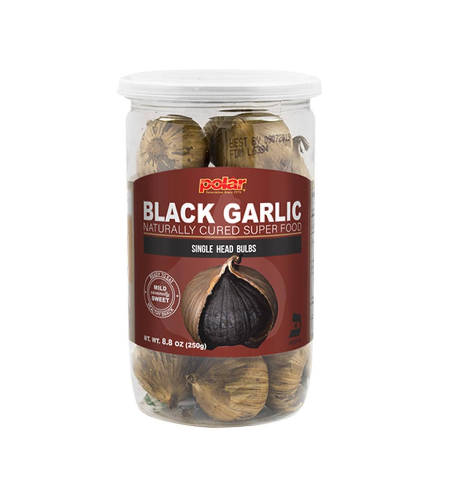 MW POLAR Whole Black Garlic Bulbs 8.8 oz - Easy Peel, All Natural, Healthy Snack, Chemical Free - Ready to Eat, Kosher Friendly - Buy Online on GoSupps.com