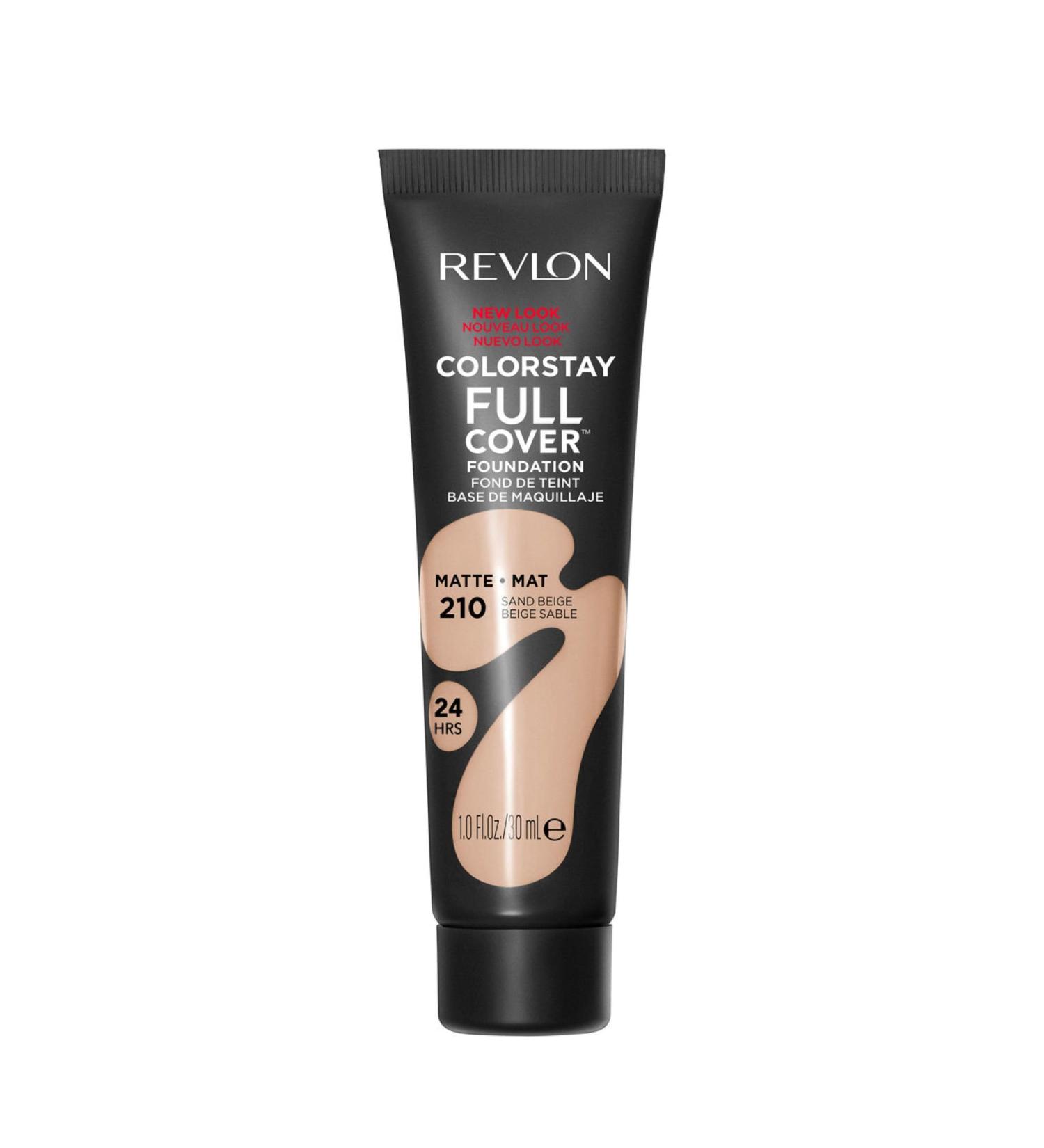 Revlon ColorStay Full Cover Foundation for Imperfections - Make-up Complexion - Optimal Coverage and Matte Finish - Resists to Any Tests - Second Skin Effect - 30 ml - N210 Sand Beige - Buy Online on GoSupps.com