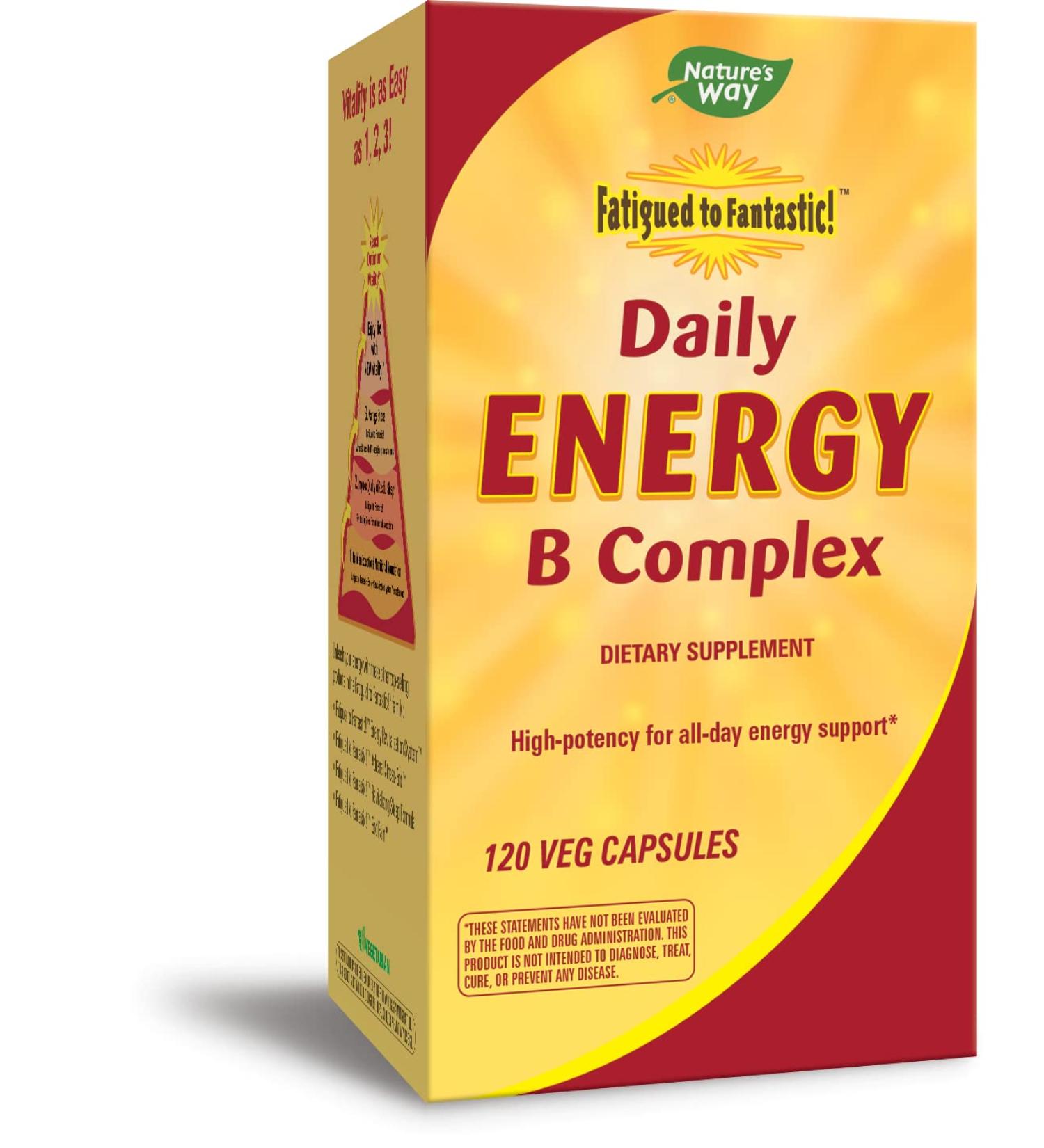 Nature's Way Fatigued to Fantastic! Daily Energy B Complex - 120 Veg Capsules for Vitality - Buy Online on GoSupps.com