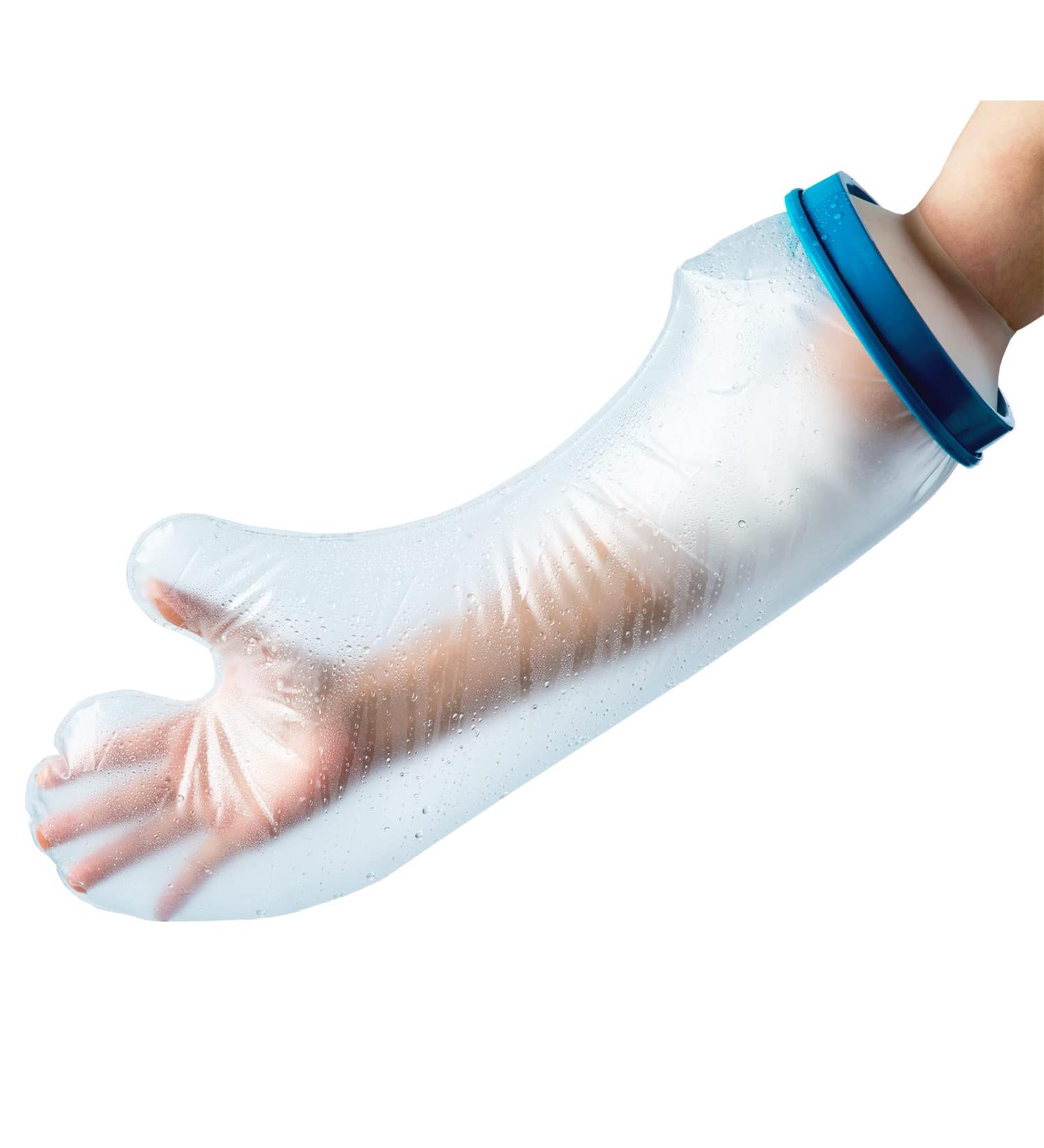 Adult Waterproof Arm Cast Cover - Shower/Bath Protector for Broken Hands/Wrists/Fingers - Reusable Bandage Protector - Buy Online on GoSupps.com