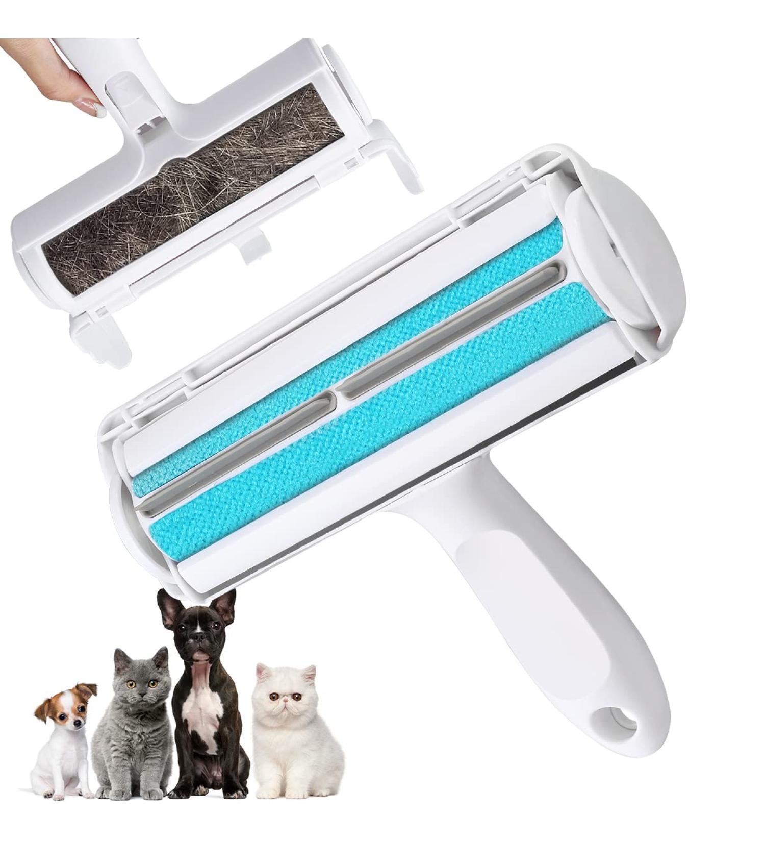 YunJiaoon Pet Hair Remover Roller - Self-Cleaning Grooming Tool for Furniture - Reusable Cat & Dog Brush - No Sticky Tape Needed - Fur Remover for Couch (Blue) - Buy Online on GoSupps.com