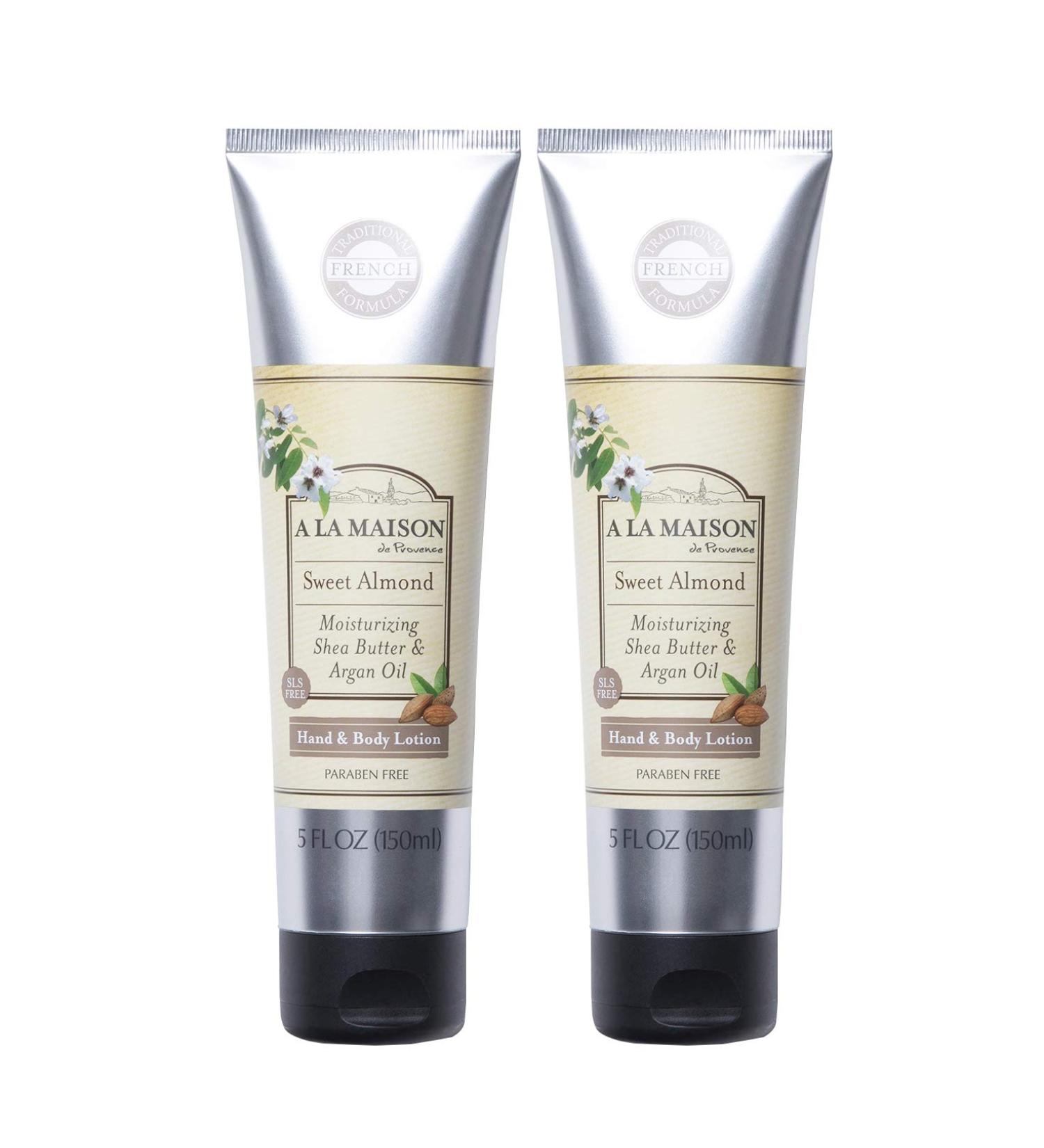 A LA MAISON Sweet Almond Lotion for Dry Skin - Natural Hand and Body Lotion (2 Pack 5 oz) - Buy Online on GoSupps.com