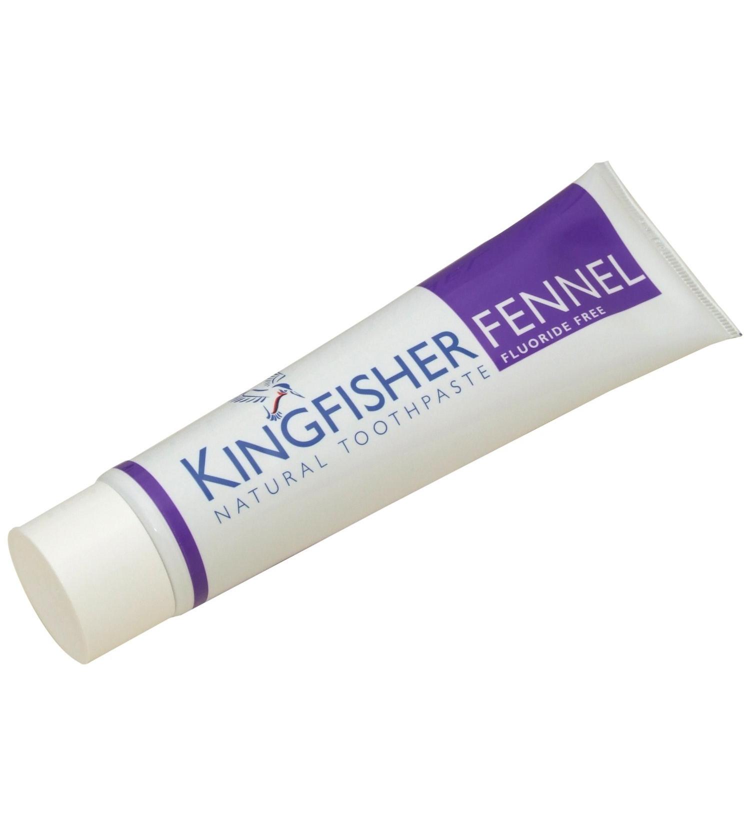 Kingfisher Toothpaste with Natural Fennel 100 ml - without Fluoride (Pack of 4)