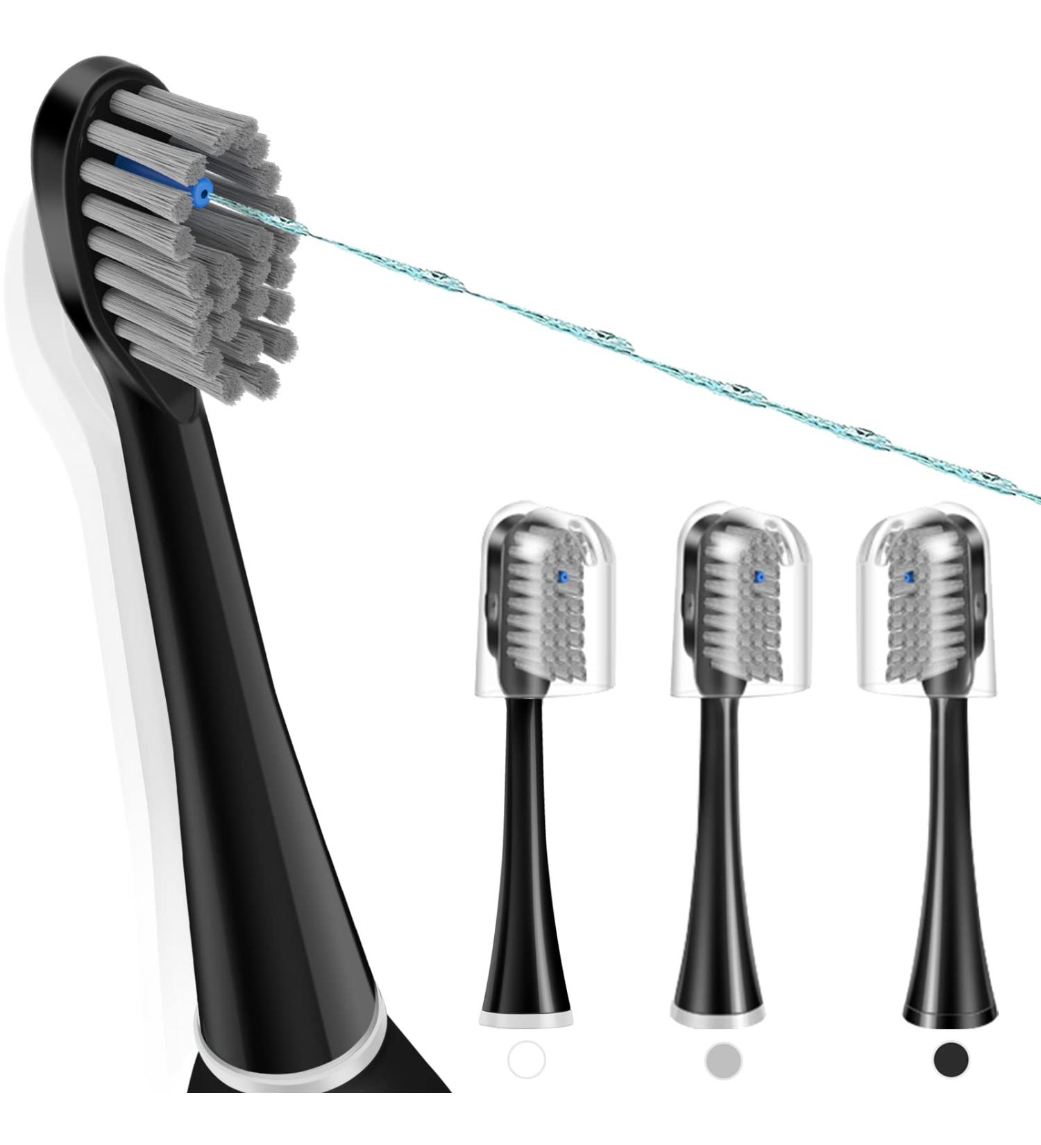 3 Pack LEDOSAKO Replacement Flossing Toothbrush Heads for WaterPick Sonic Fusion 2.0 - Full Size Black - Buy Online on GoSupps.com