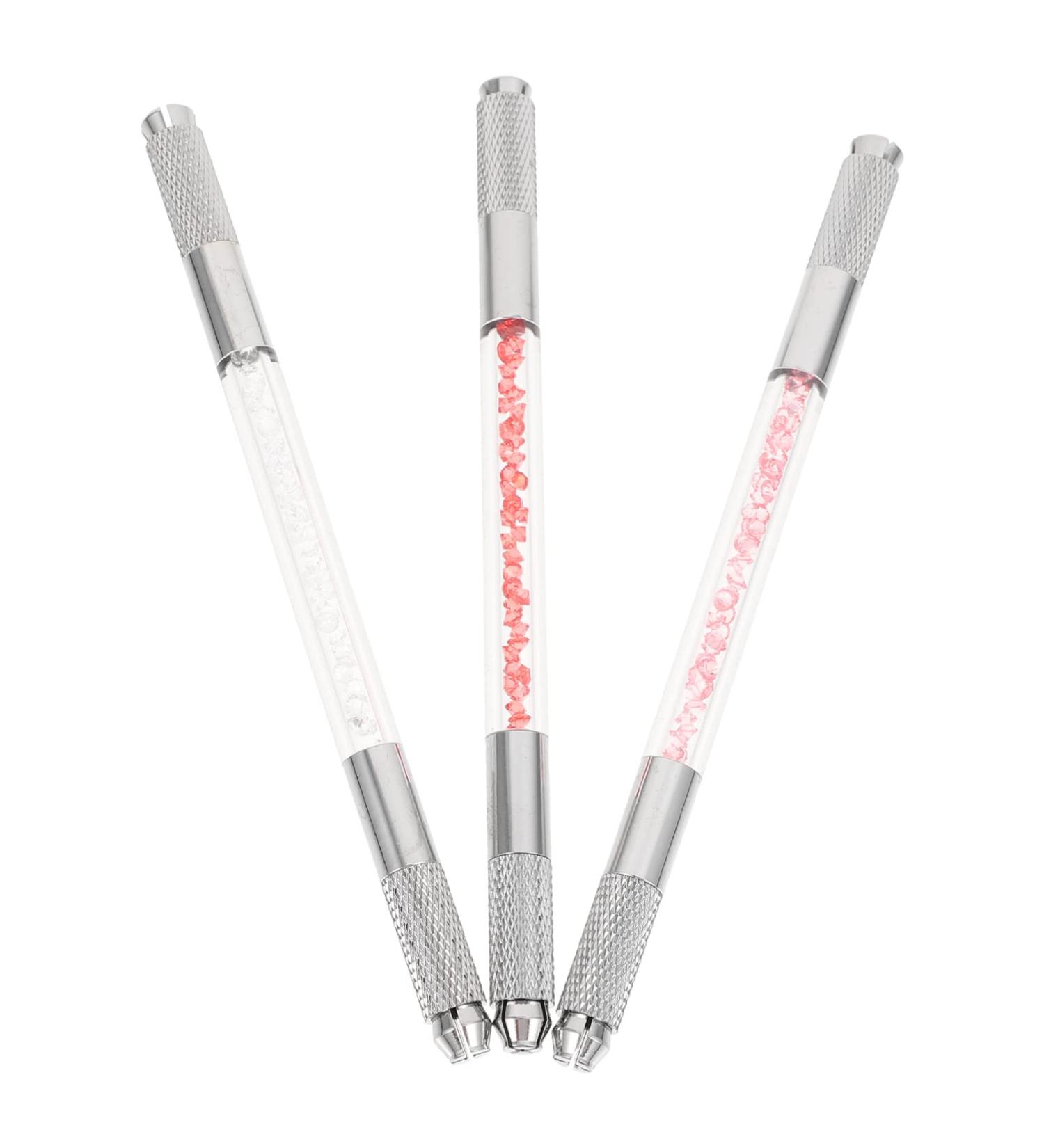 PLAFOPE 3pcs Copper Makeup Supplies Eyebrow Pens Aluminum Alloy Plastic Crystal Pen Eyebrow Pencil - Buy Online on GoSupps.com