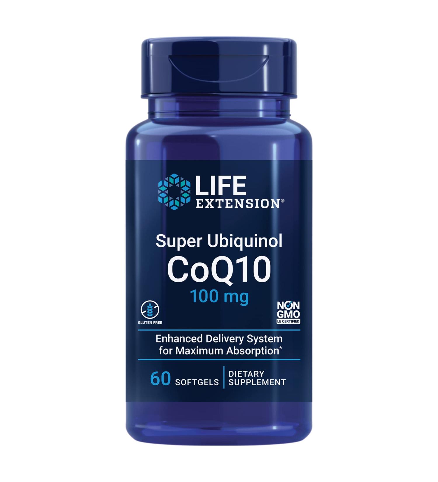 Life Extension Super Ubiquinol CoQ10 100 mg - 60 Softgels | Premium Heart Health & Energy Support - Buy Online on GoSupps.com