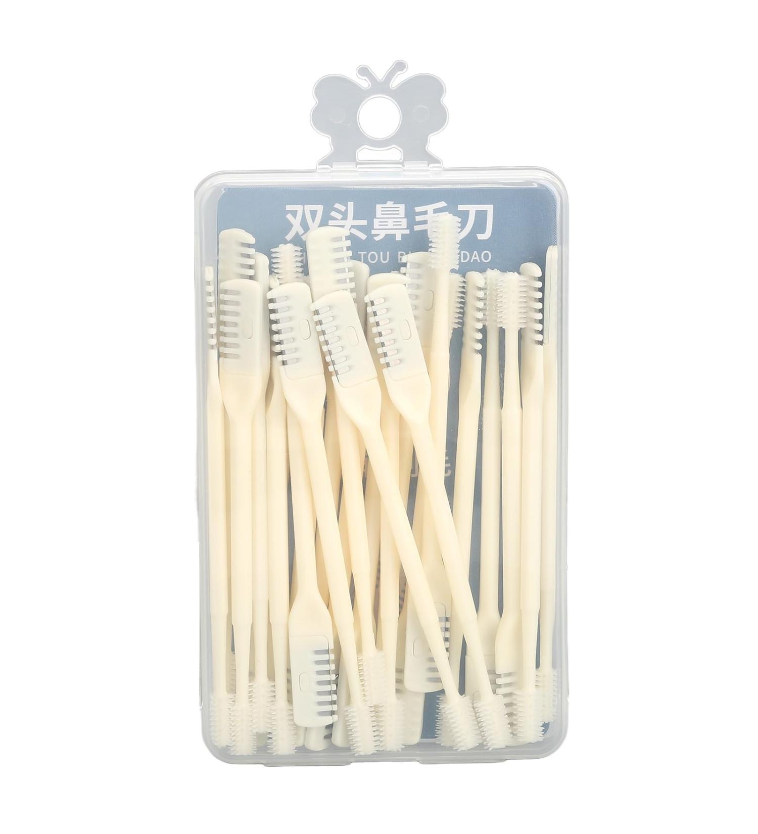 Buachois 24 Pieces Nose Hair Trimmer 360 Degree Rotating Double Head Nose Hair Plucker Deep Cleaning Nose Picker Tweezers Cutter - Buy Online on GoSupps.com