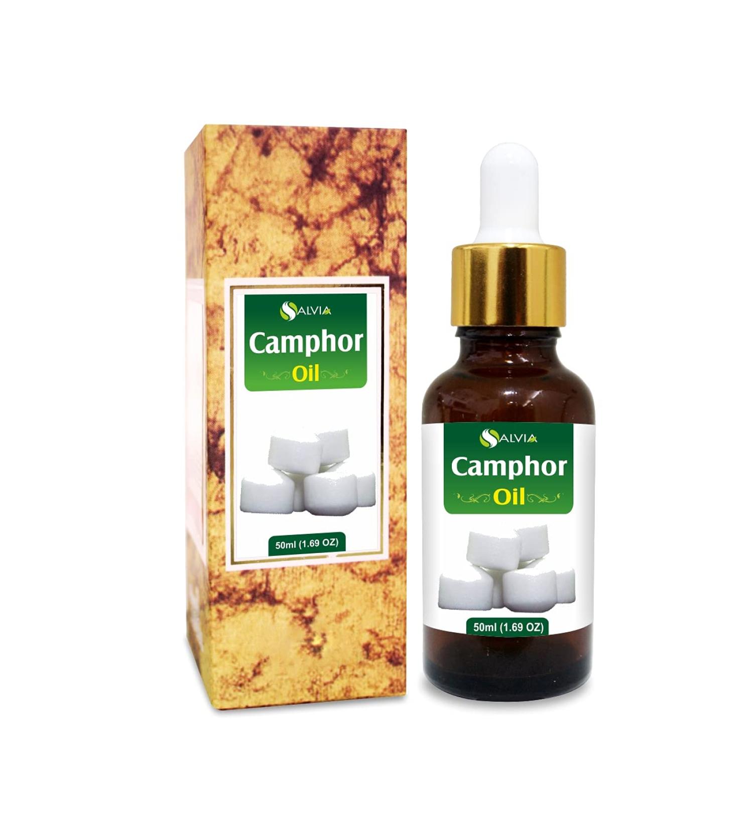Salvia Camphor Oil (Cinnamonutn camphora) 100% Natural Pure Undiluted Uncut Carrier Oil 50ml with Dropper Camphor 50 ml (Pack of 1) - Buy Online on GoSupps.com