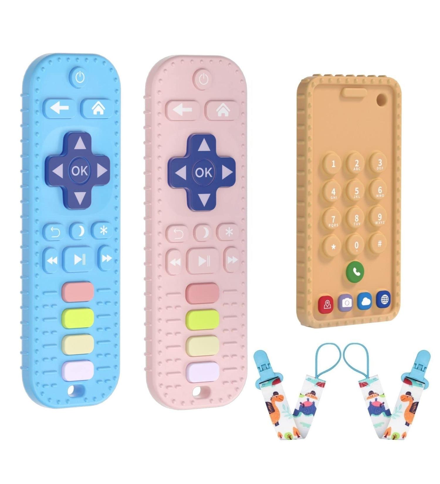 JIECH Remote & Phone Teether Toys for Babies - Safe and Fun Teething Relief - Buy Online on GoSupps.com