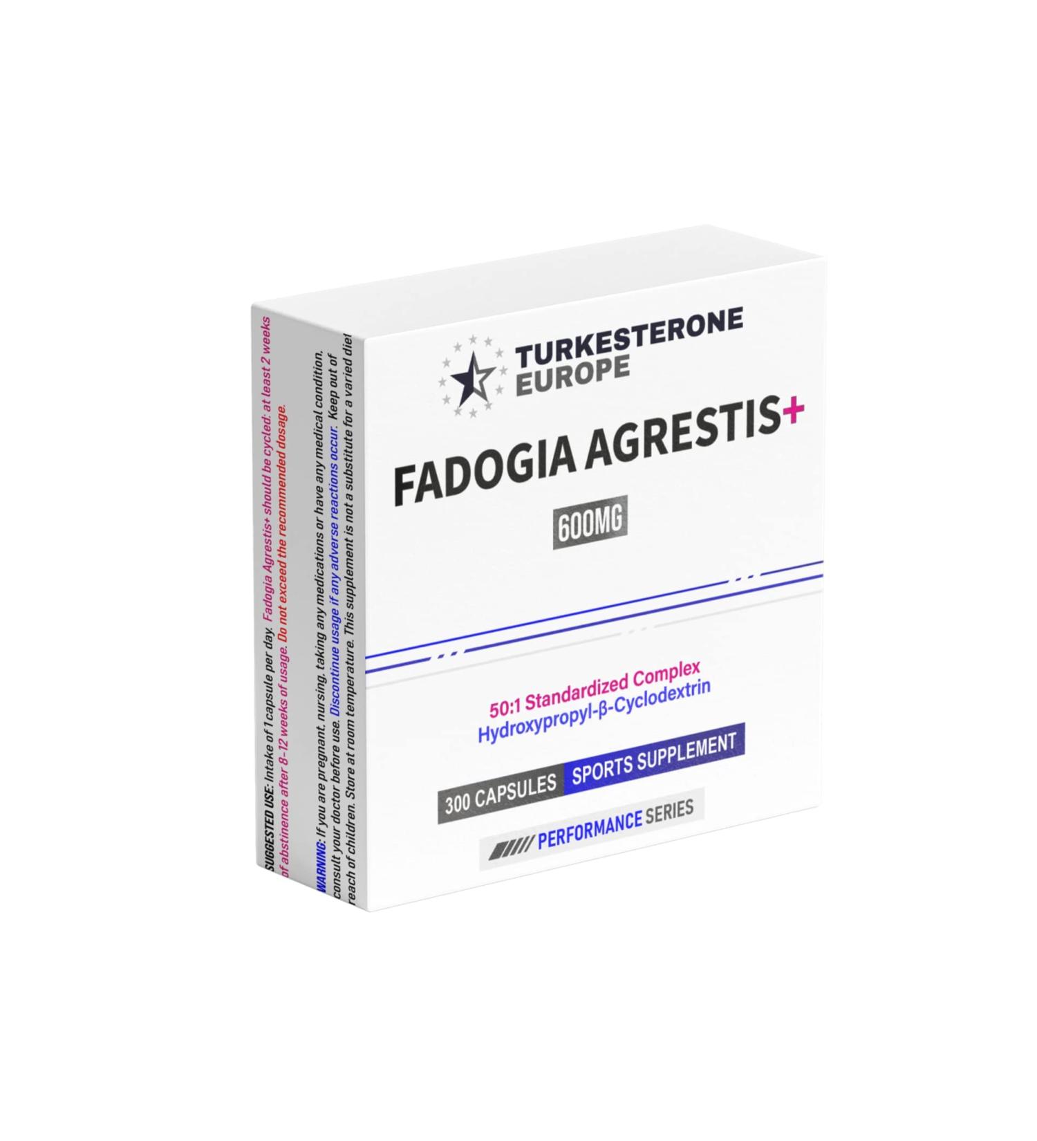 5 Pack Fadogia Agrestis+ 501 Complex met HydroxypropylBetaCyclodextrine 60 Capsules 600mg Turkesterone Europe