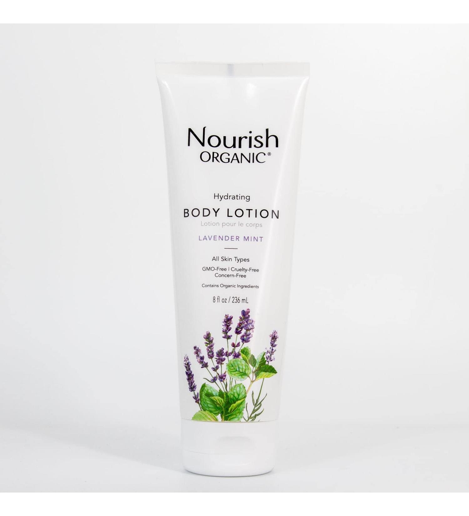 Nourish Body Lavender & Mint Organic Lotion - Hydrating Skin Care | International Shipping Available - Buy Online on GoSupps.com