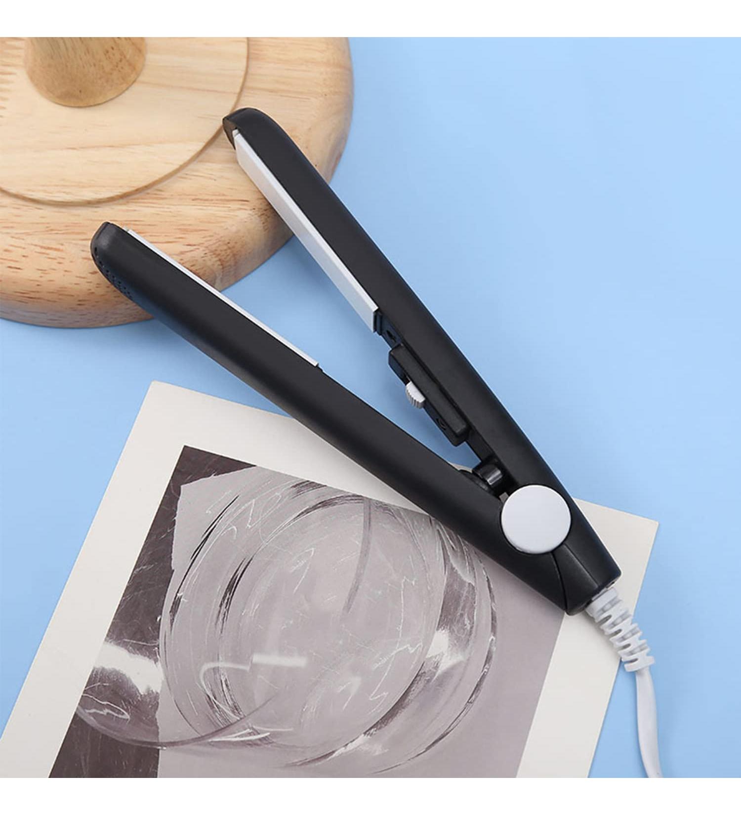 2023 Mini Hair Curler - Werdeny Ceramic 2 in 1 Curler & Straightener for Short Hair - Compact 1/2 Inch Barrel (Black) - International Shipping Available - Buy Online on GoSupps.com