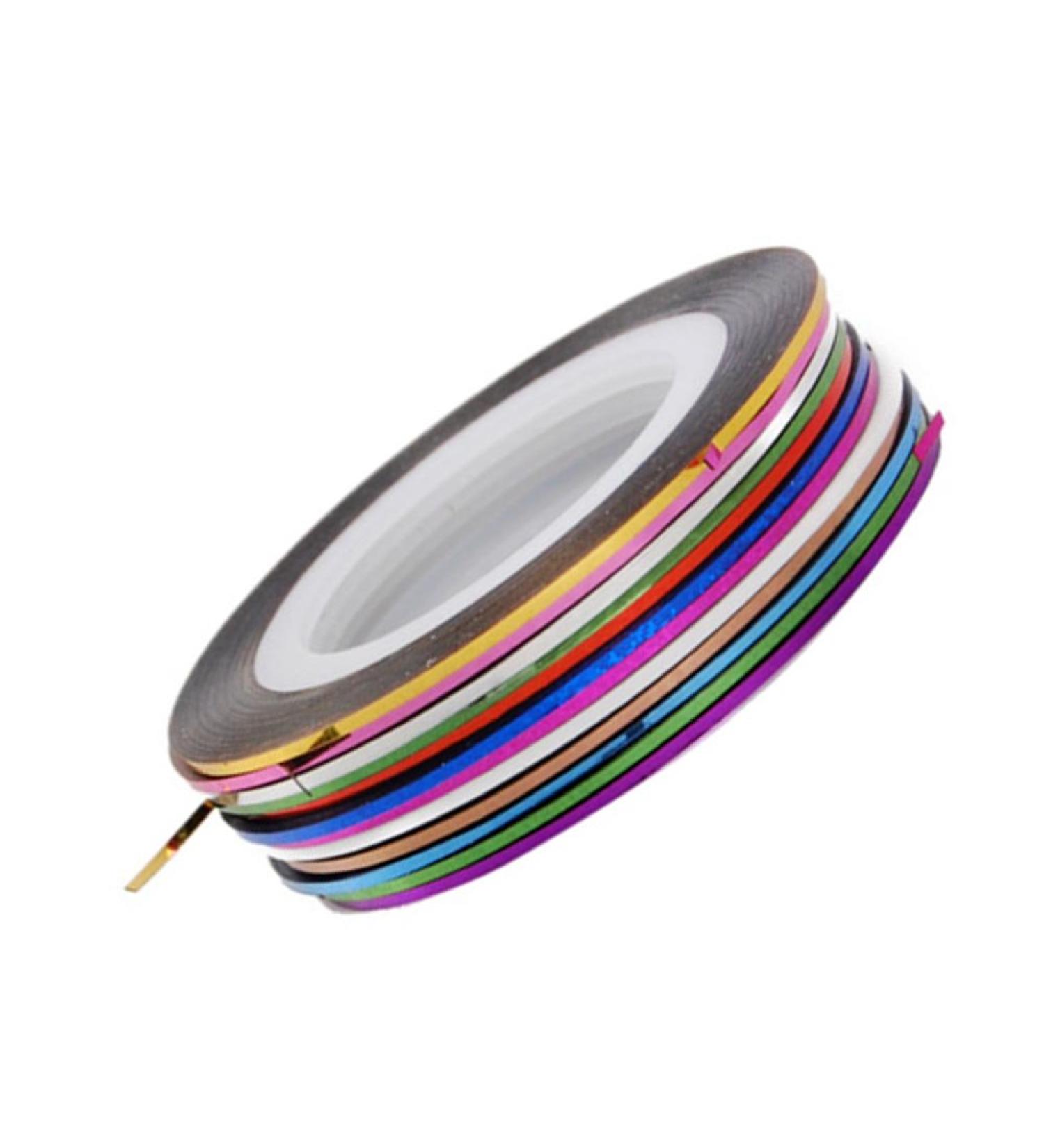 Demarkt 32x Stripe Sticker Striping Tape Stripes Nail Art Stripes Decorative Strips 32 Colors