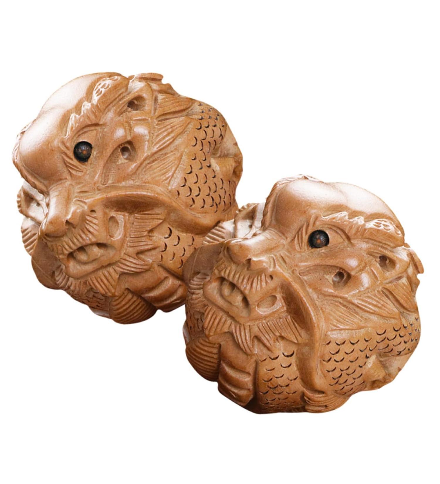 Ibasenice Wooden Baoding Balls - Chinese Massage Tool for Relaxation & Hand Therapy - Buy Online on GoSupps.com