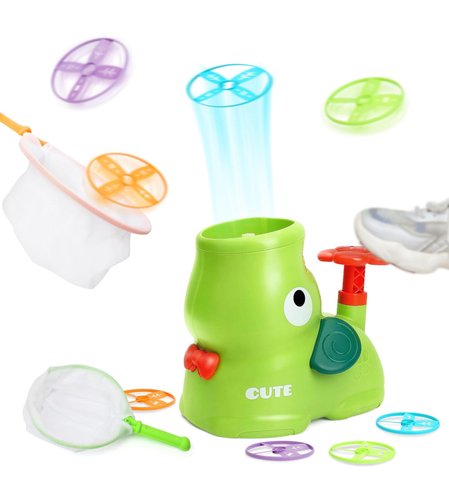 Sitodier Fly Slice Launcher Toy - Flying Saucer Outdoor Toy for Kids Aged 3-12 | Engaging Pressing & Catching Activity for Young Girls - Buy Online on GoSupps.com