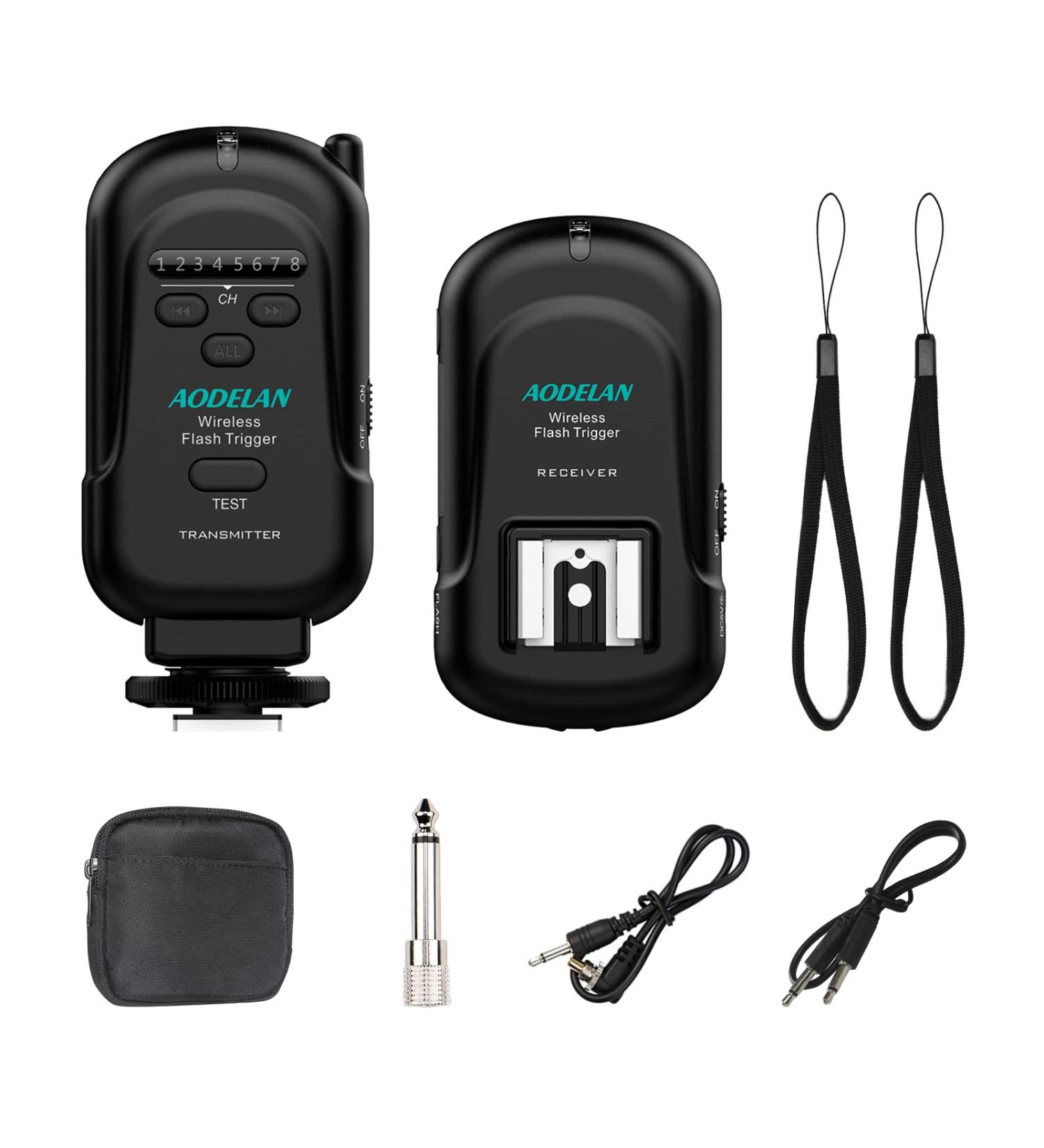 AODELAN Wireless Flash Trigger Set | Remote Speedlite Trigger for Hot Shoe Flash Units - Buy Online on GoSupps.com