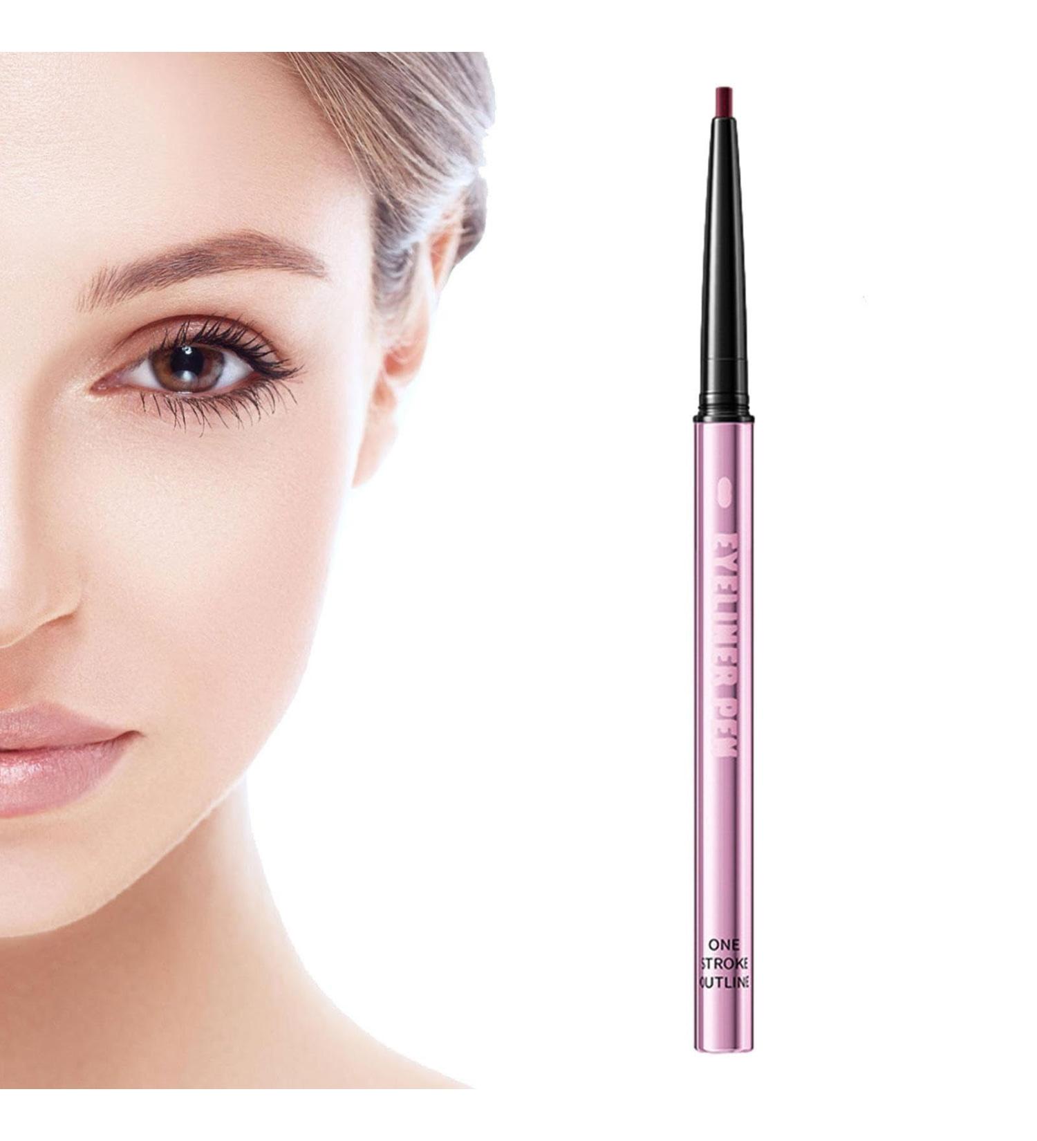 Waterproof Eyeliner Matte Smudgeproof Eyeliner for Women - Long-Lasting Colored Soft Flexible Tip Pencil Eyeliner for Bold Natural Looks Women Men Claret - Buy Online on GoSupps.com