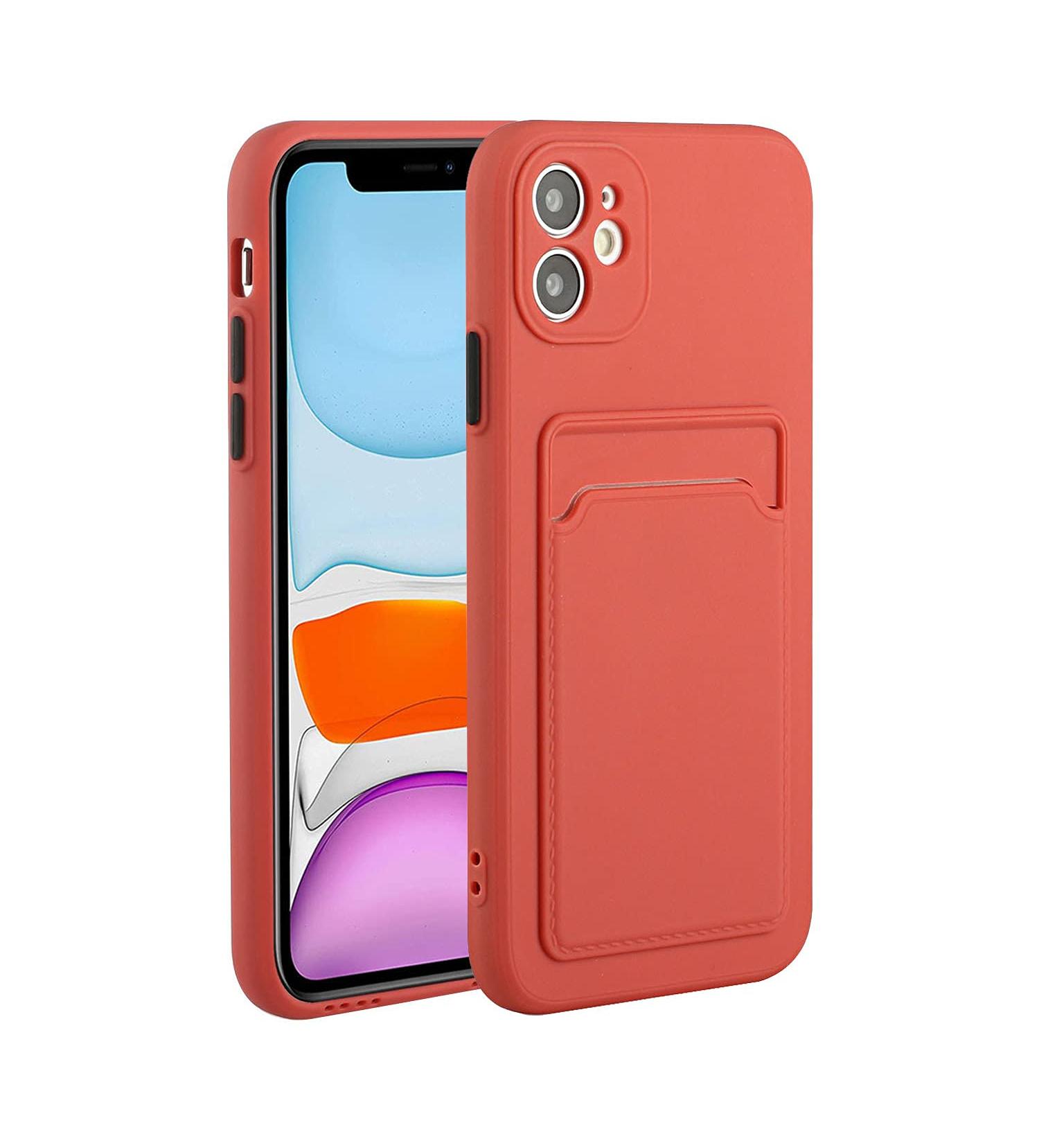Buy Tivenfezk Nadoli iPhone 15 Plus Silicone Case - Ultra Thin Shockproof Scratch-Resistant Wallet Cover with Credit Card Holder - Plum Red - Buy Online on GoSupps.com