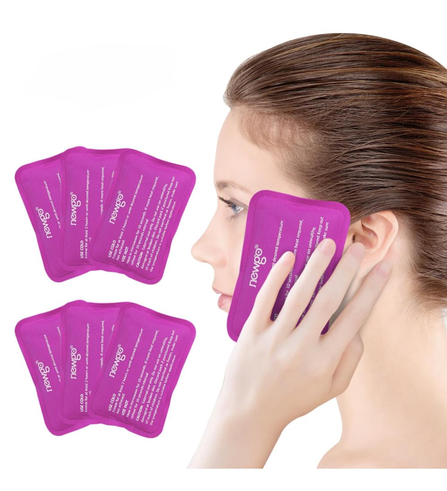 Newgo Mini Gel Cooling Pads - 6 Pack Cold Warm Compress for Kids & Adults | Reusable Pink Cooling Pillows for Eyes Breastfeeding Wisdom Teeth - Buy Online on GoSupps.com