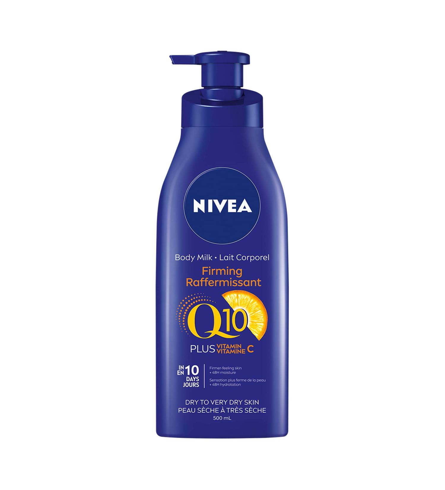NIVEA Q10+ Firming Body Lotion | With 2 antioxidants : Q10 coenzyme + Vitamin C for healthy looking skin | Quick Absorbing | Firmer Feeling Skin in 10 Days | For Dry to Very Dry Skin - Buy Online on GoSupps.com