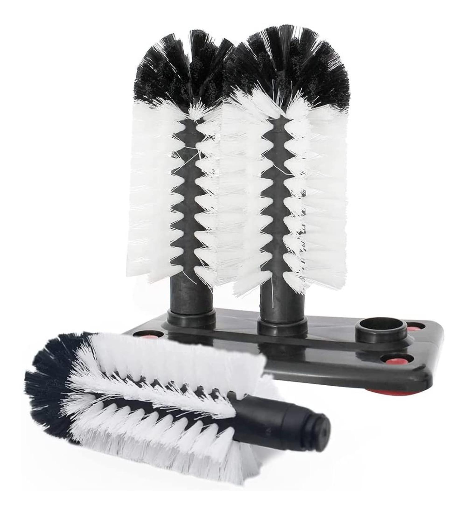 siyewio Water Bottle Cleaning Brush Glass Cup Washer with Suction Base 3 Bristle Brush for Beer Cup Long Leg Cup - Buy Online on GoSupps.com