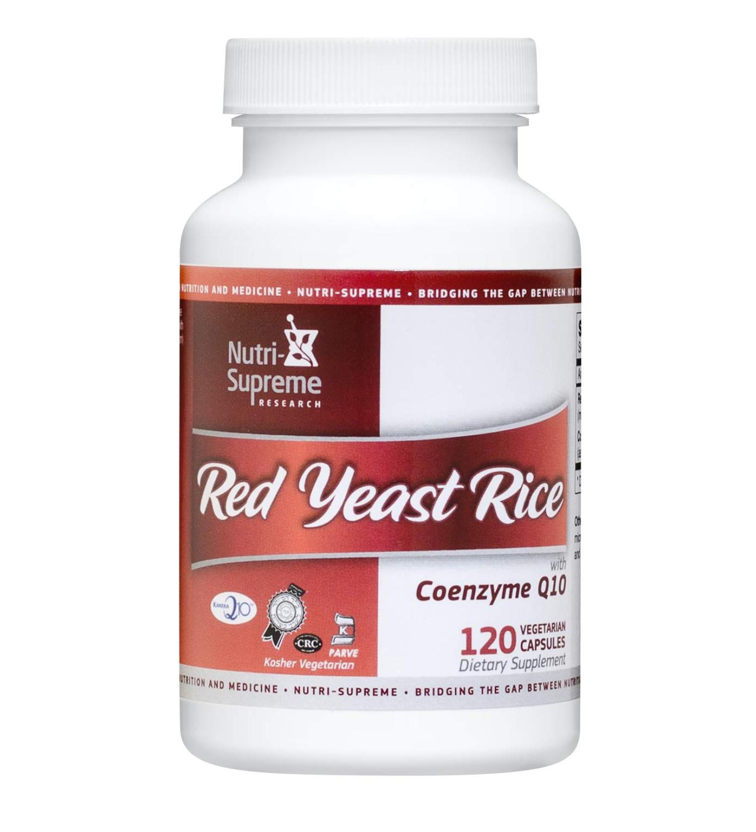 Nutri-Supreme Research Red Yeast Rice 600 mg with Coenzyme Q-10 - 120 Vegicaps
