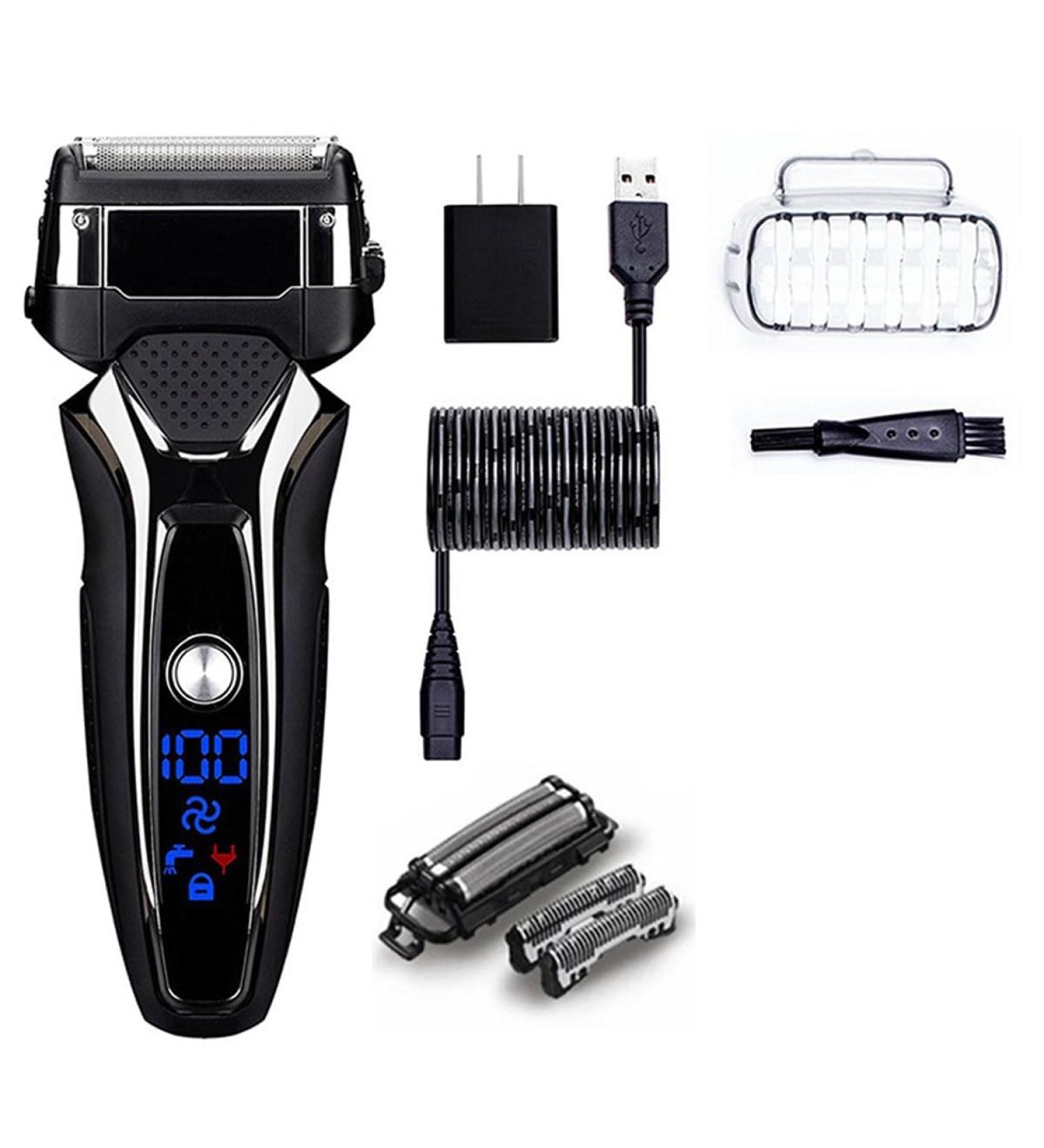 Wet Dry Rechargeable Electric Shaver for Men Facial Beard Electric Razor Stubble 3-Blade System Shaving Machine(Stand Alone Blade) - Buy Online on GoSupps.com