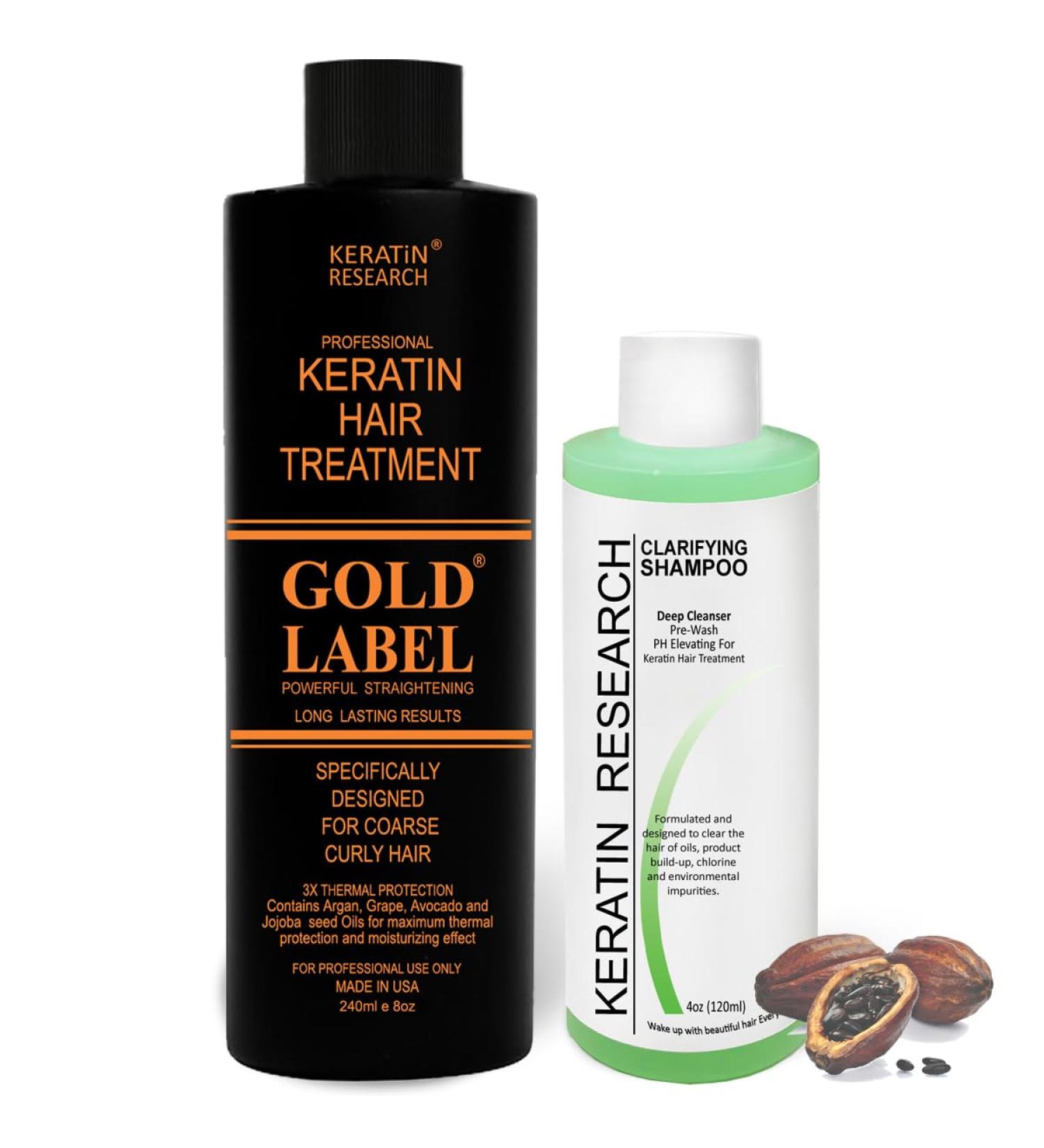 GOLD LABEL Keratin Hair Straightening Blowout Treatment | Frizz Control & Damage Repair for All Hair Types | Long Lasting Results (8oz + 4oz Kit - Buy Online on GoSupps.com