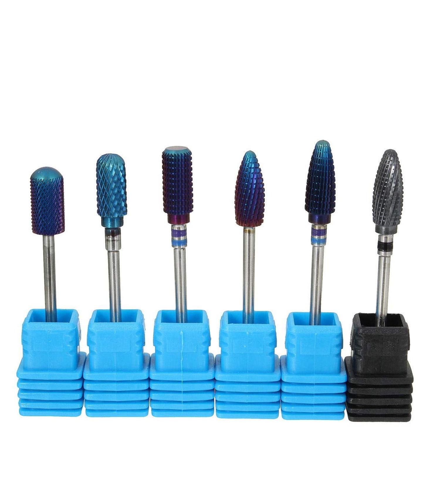 Blue Nano Coated Carbide Sharp Nail Drill Bits Cuticle Cleaning Tool - Buy Online on GoSupps.com