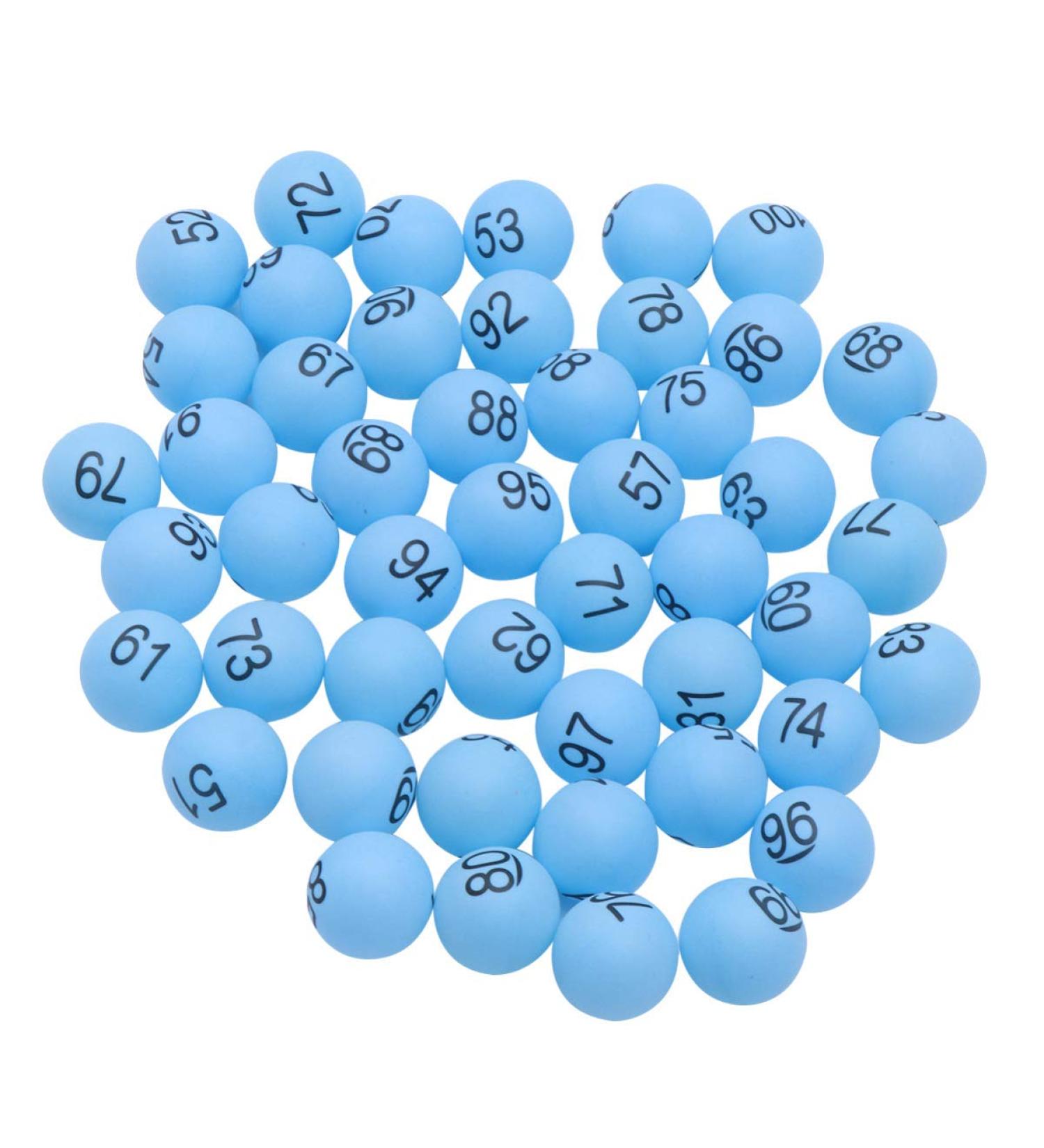Toyvian 100pcs Numbered Balls 1-100 for DIY Bingo Game & Entertainment - Blue - Buy Online on GoSupps.com