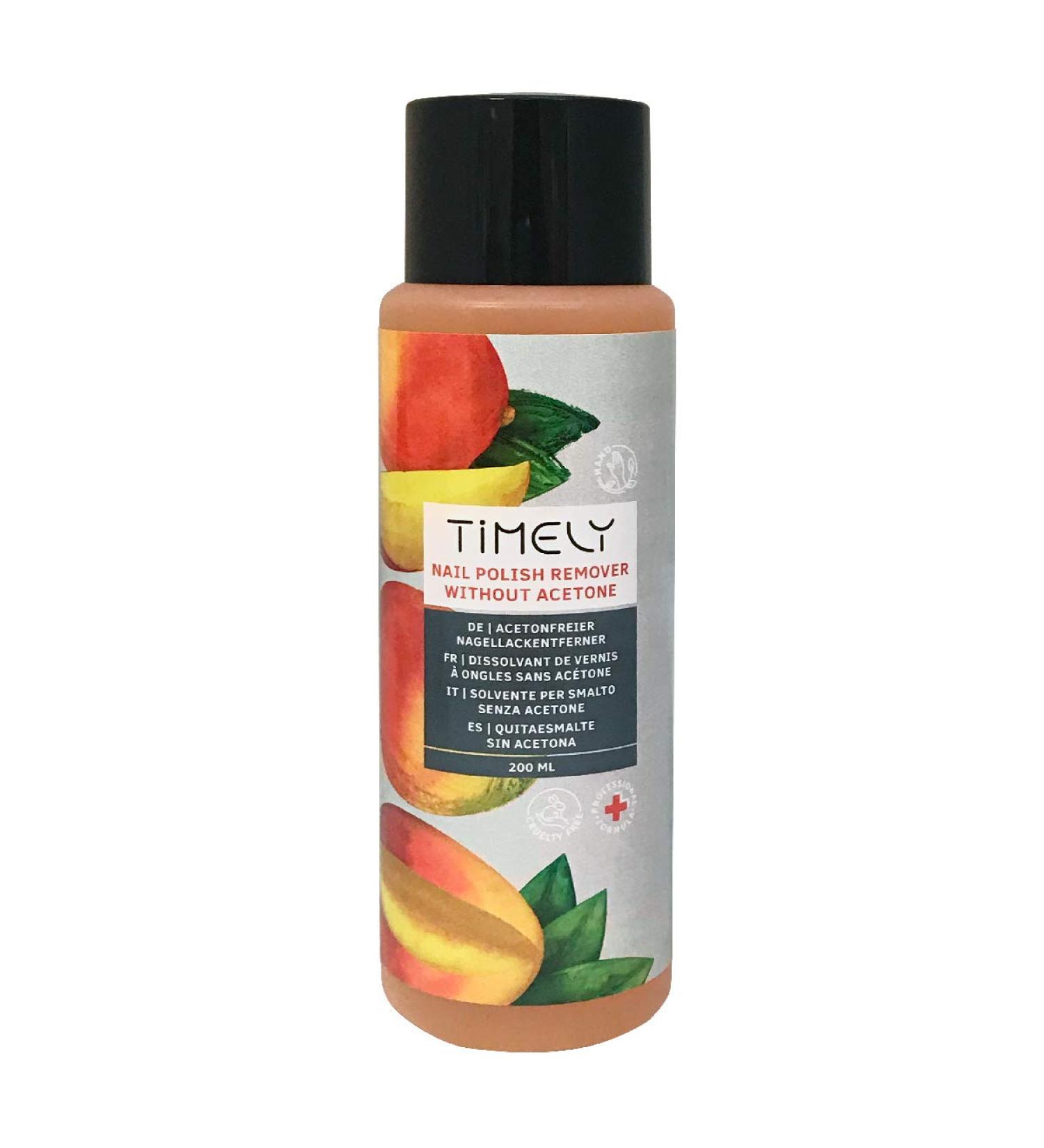 Timely Acetone-Free Nail Polish Remover with Vitamin E and A and Silk Proteins Small Size 200 ml - Buy Online on GoSupps.com