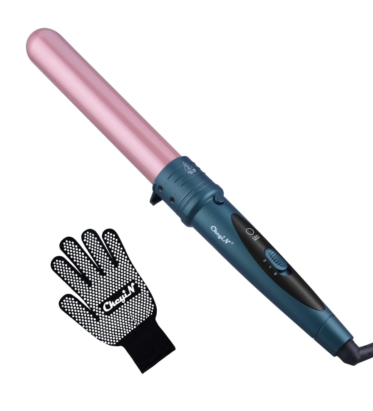 32mm Professional Ceramic Curling Wand for Long Beach Waves - Adjustable Temperature, Dual Voltage - Rose Gold - Buy Online on GoSupps.com