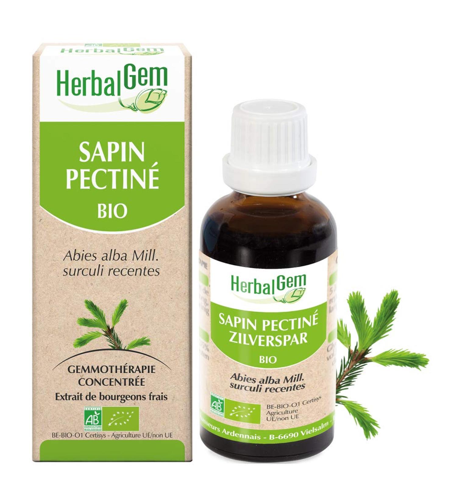 HERBALGEM Macerate-M re Organic Pectinated Fir - Concentrated Gemmotherapy Dietary Supplement - Fresh Bud Extract - For Bone Health - Vegan - 30 ml - Buy Online on GoSupps.com